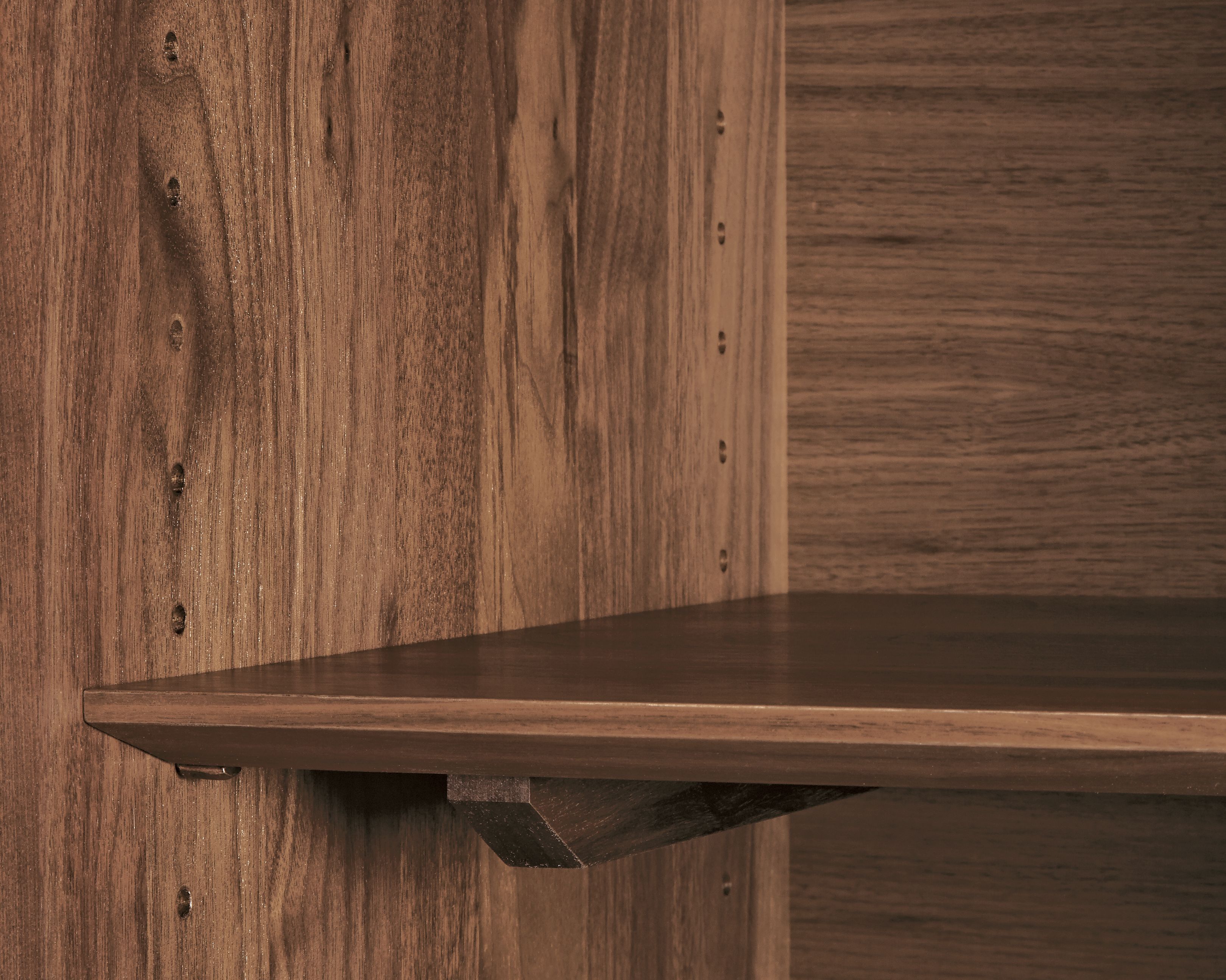 Detail of Hudson Custom Shelf Hole Spacing.