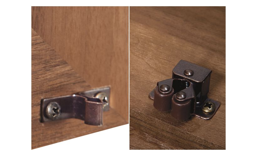 Detail of Hudson Custom Cabinet Door Closure.