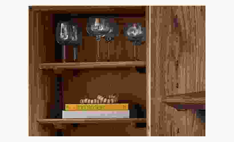 Detail of Hudson Custom Cabinet Door Shelves.