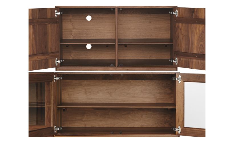 Detail of Hudson Custom Cabinet Door Interior Divider.