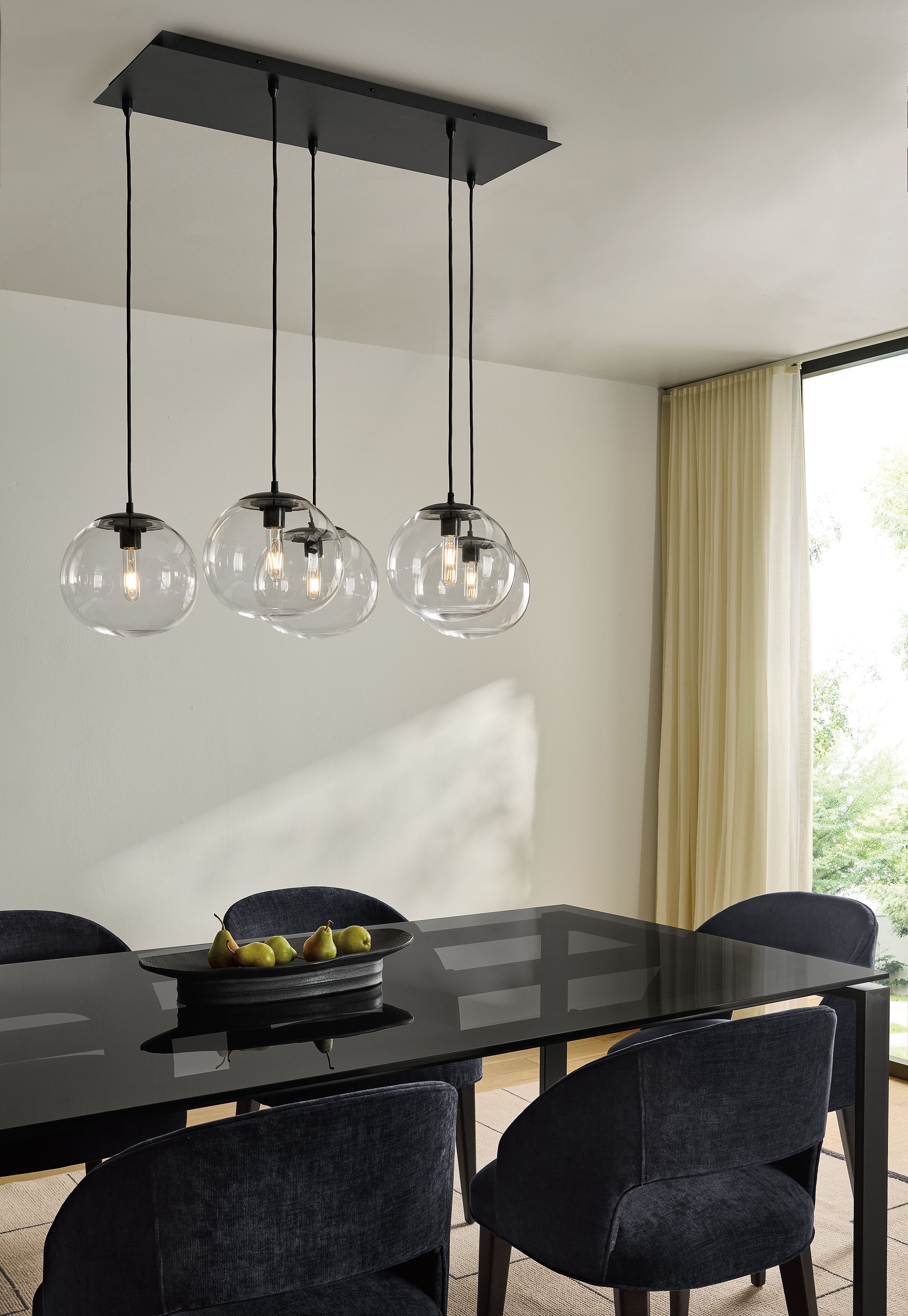 Set of five in clear