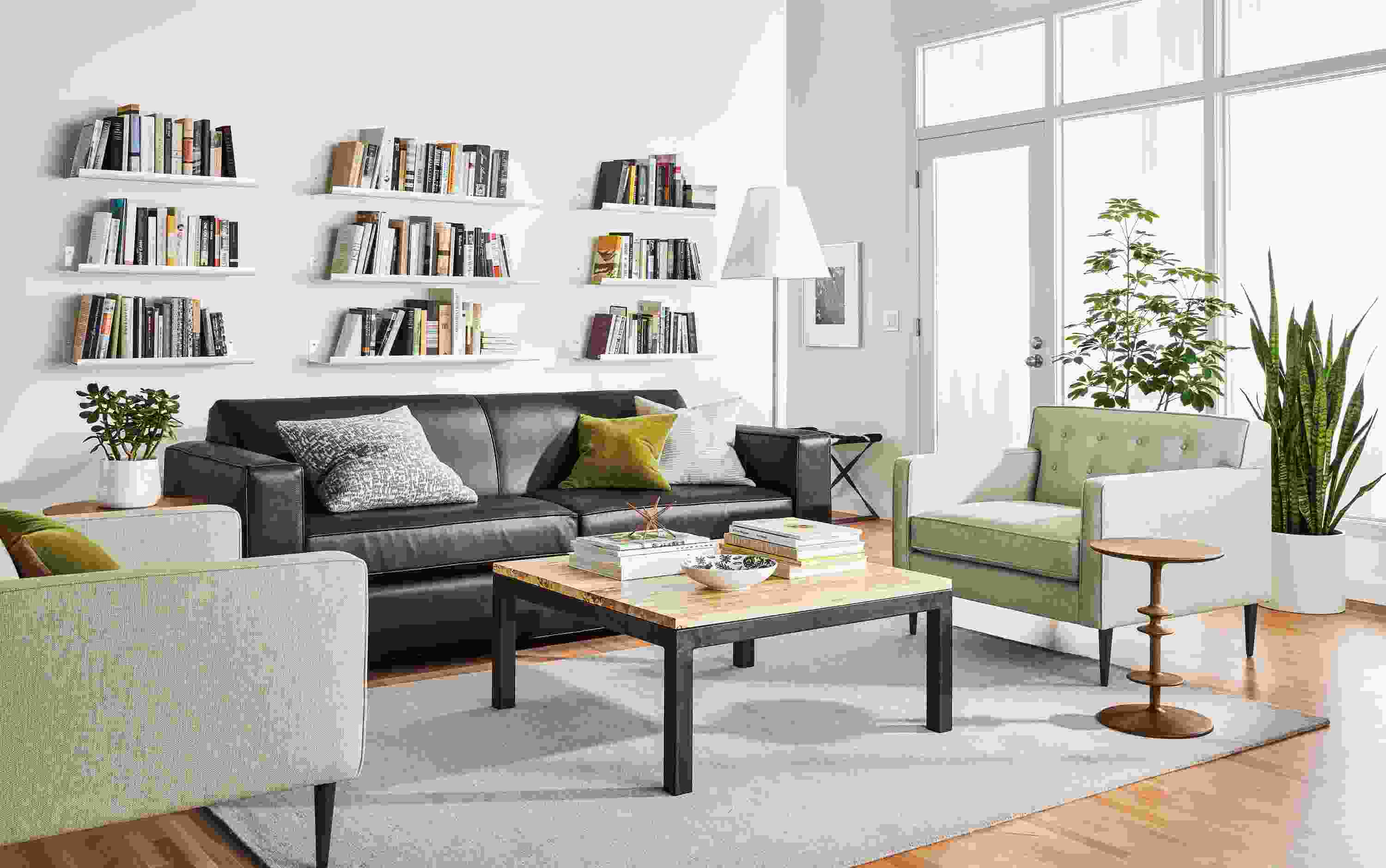 Trace Wall Shelves in White