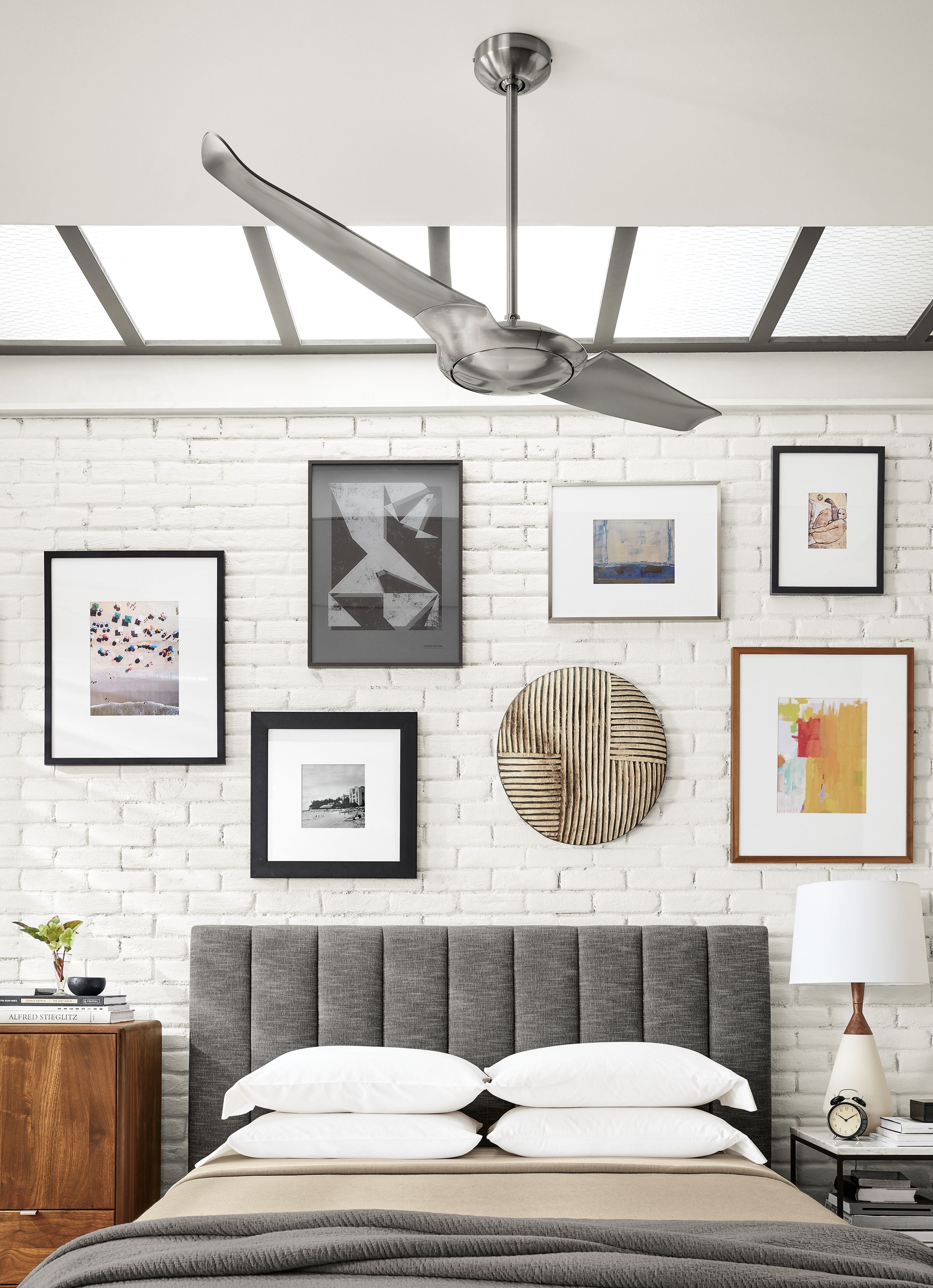 Detail of IC Air modern bedroom ceiling fan.