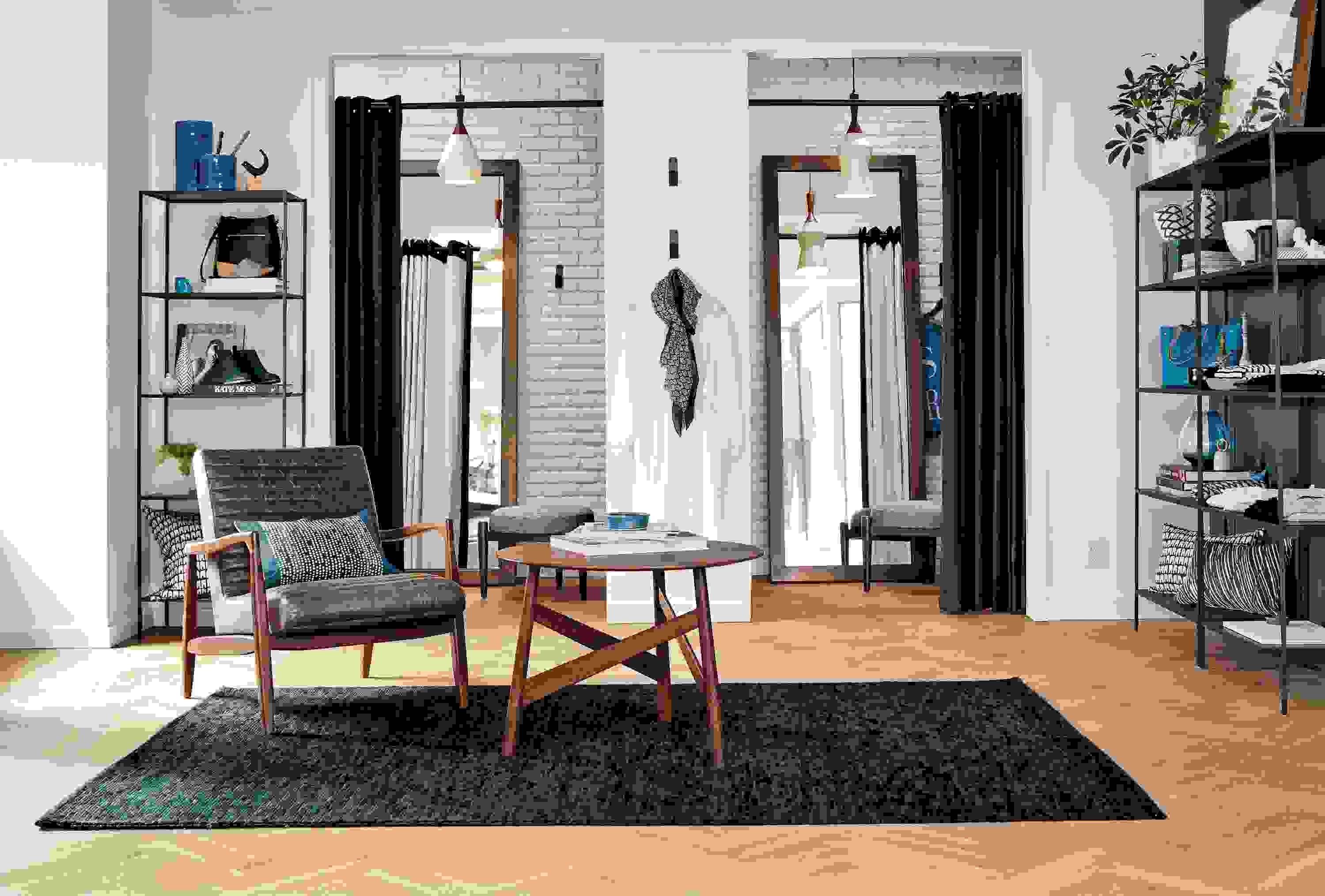 Slim Bookcases in Natural Steel Modern Bookcases & Shelving Room