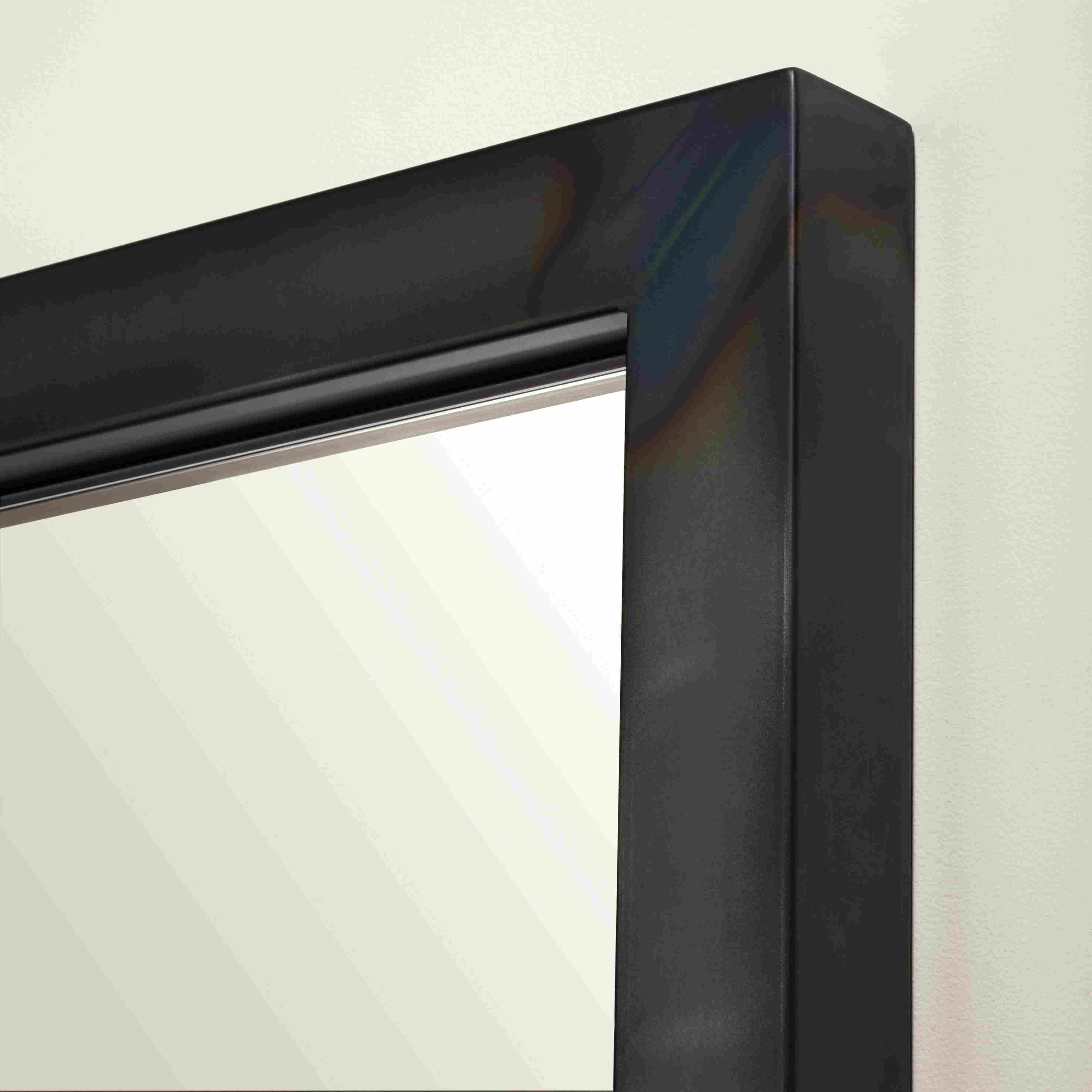 Detail of Industry 30x40 Mirror in Natural Steel.