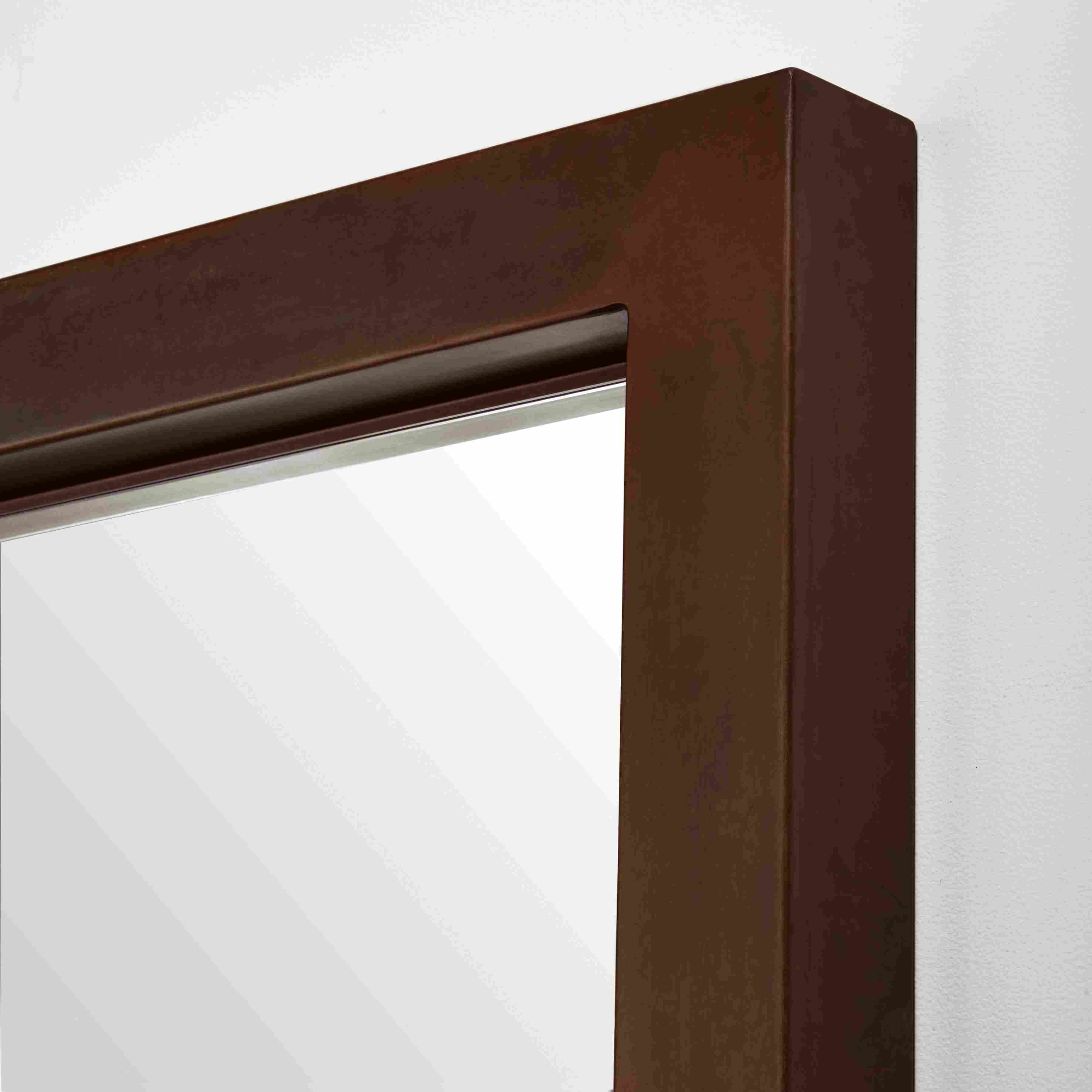 Detail of Industry 30x40 Mirror in Patina.