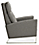 Side view of Isaac Select Recliner Curved-Arm in Sumner Fabric with Metal Base.