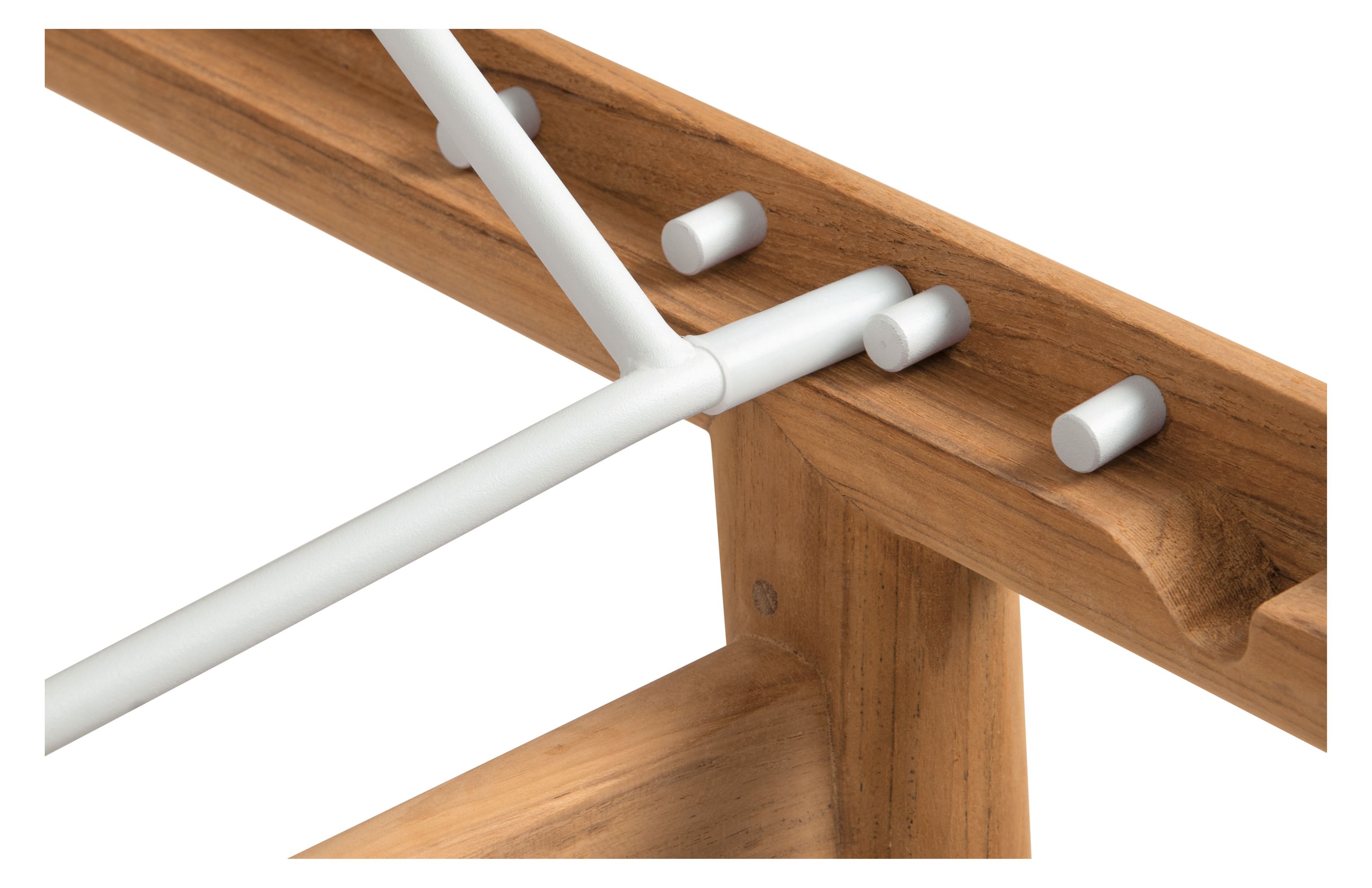 Detail of Isley Chaise recliner adjustment.