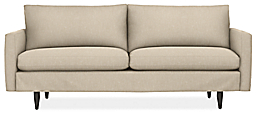 Front view of Jasper Slipcover for 96" Two-Cushion Sofa in Danish Linen.