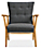 Silhouette detail of Jonas lounge chair.