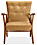 Front view of Jonas Lounge Chair in Portofino Leather.