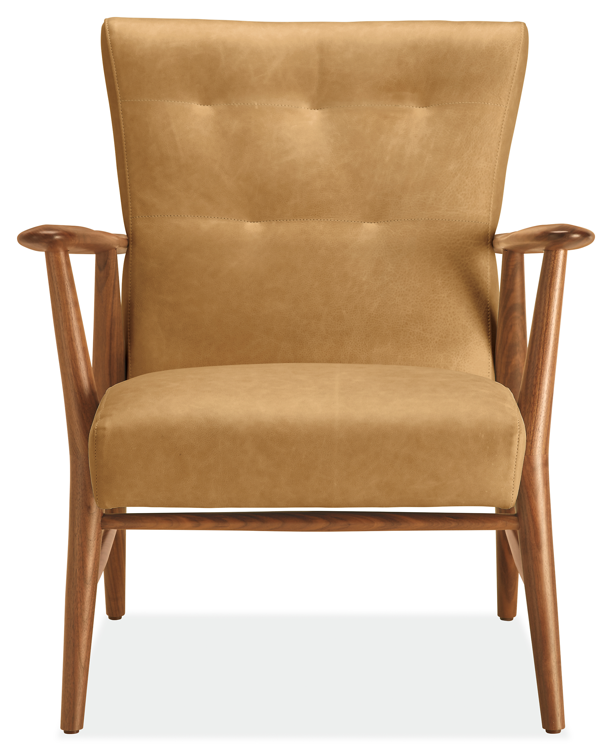 Front view of Jonas Lounge Chair in Portofino Leather.
