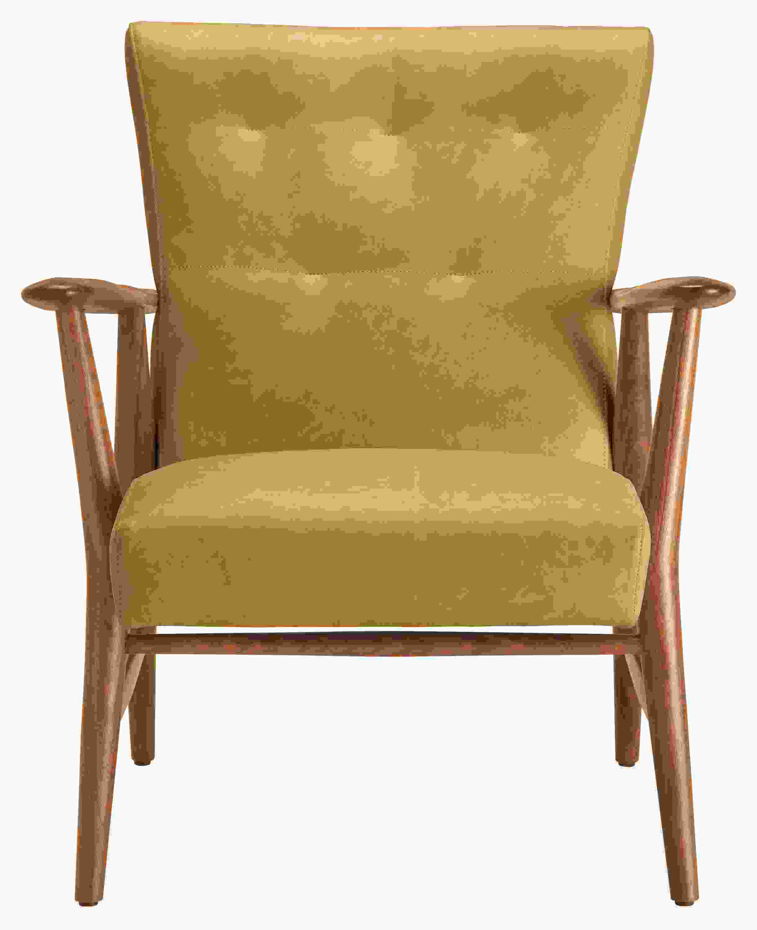 Front view of Jonas Lounge Chair in Portofino Leather.