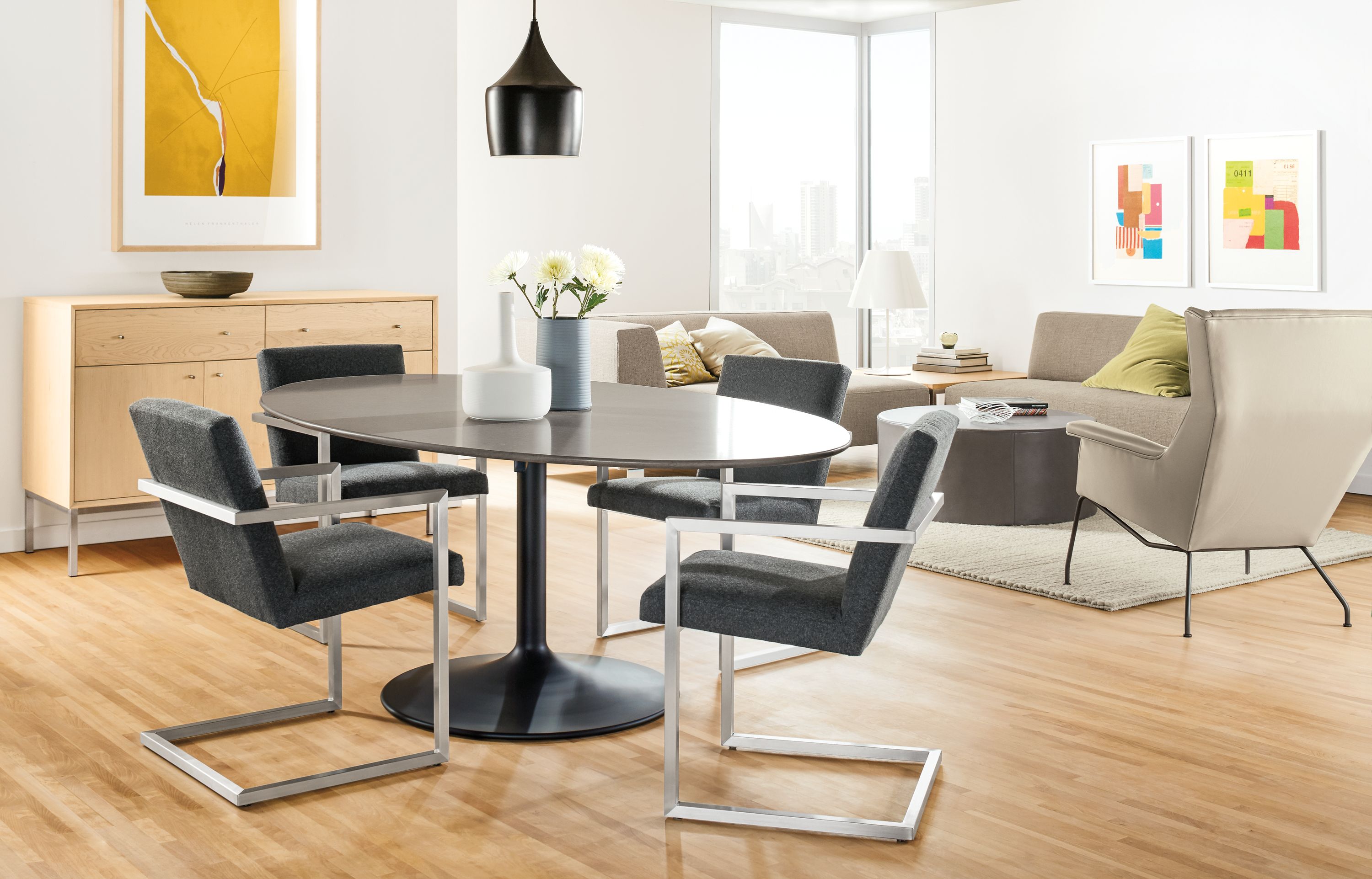 Julian Dining Table with Lira Chairs Dining & Kitchen Room & Board