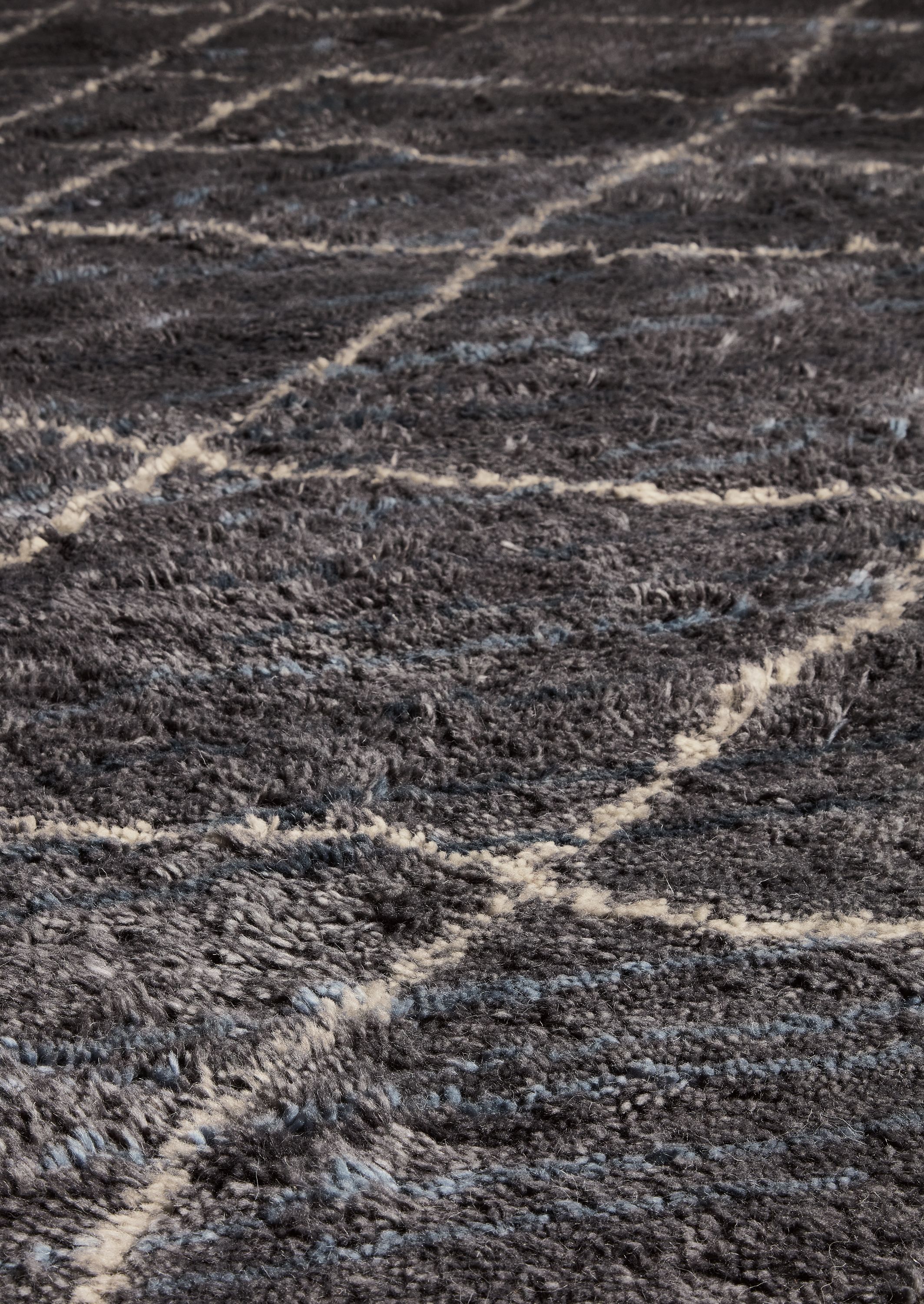 Detail of Kalindi Rug in Smoke.