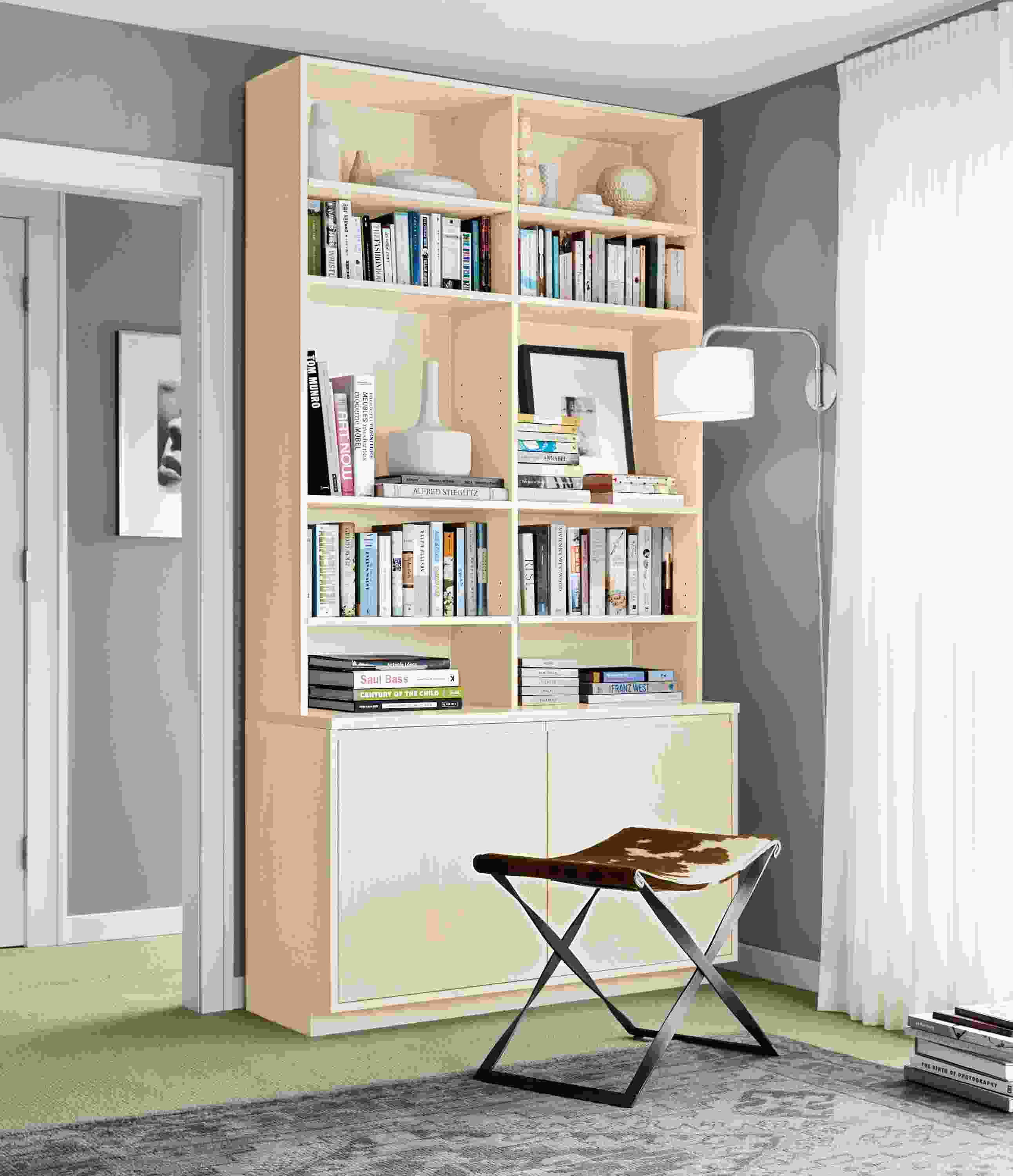 Detail of Keaton custom bookcase.