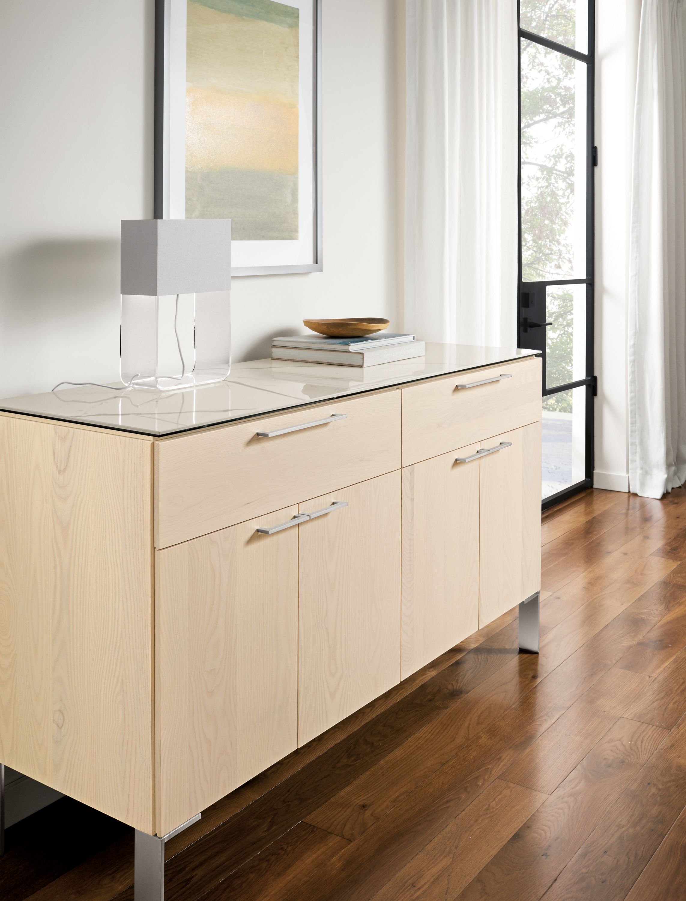 Detail of Kenwood dining cabinet with ceramic top.