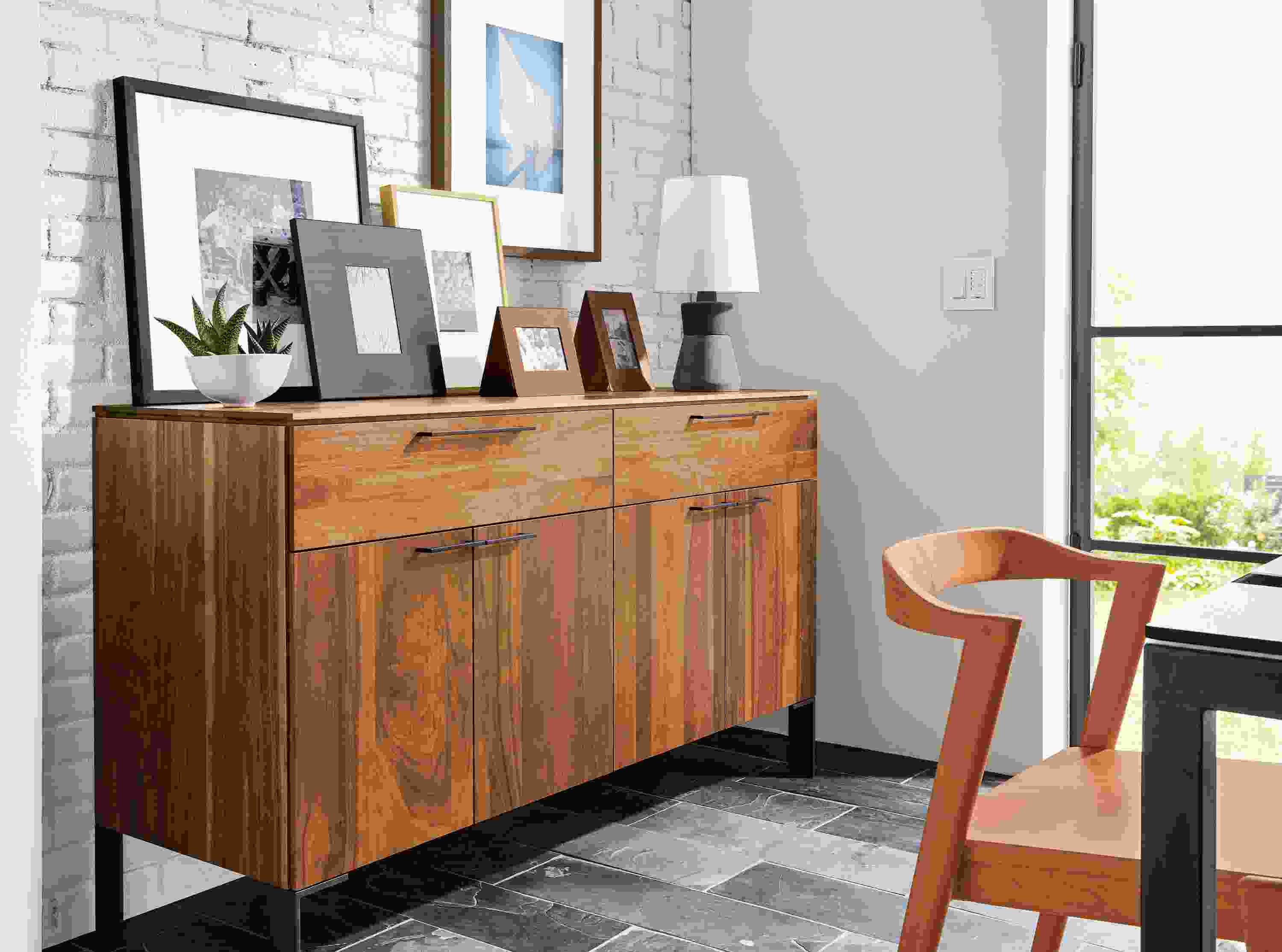 Side detail of Kenwood storage in dining room.
