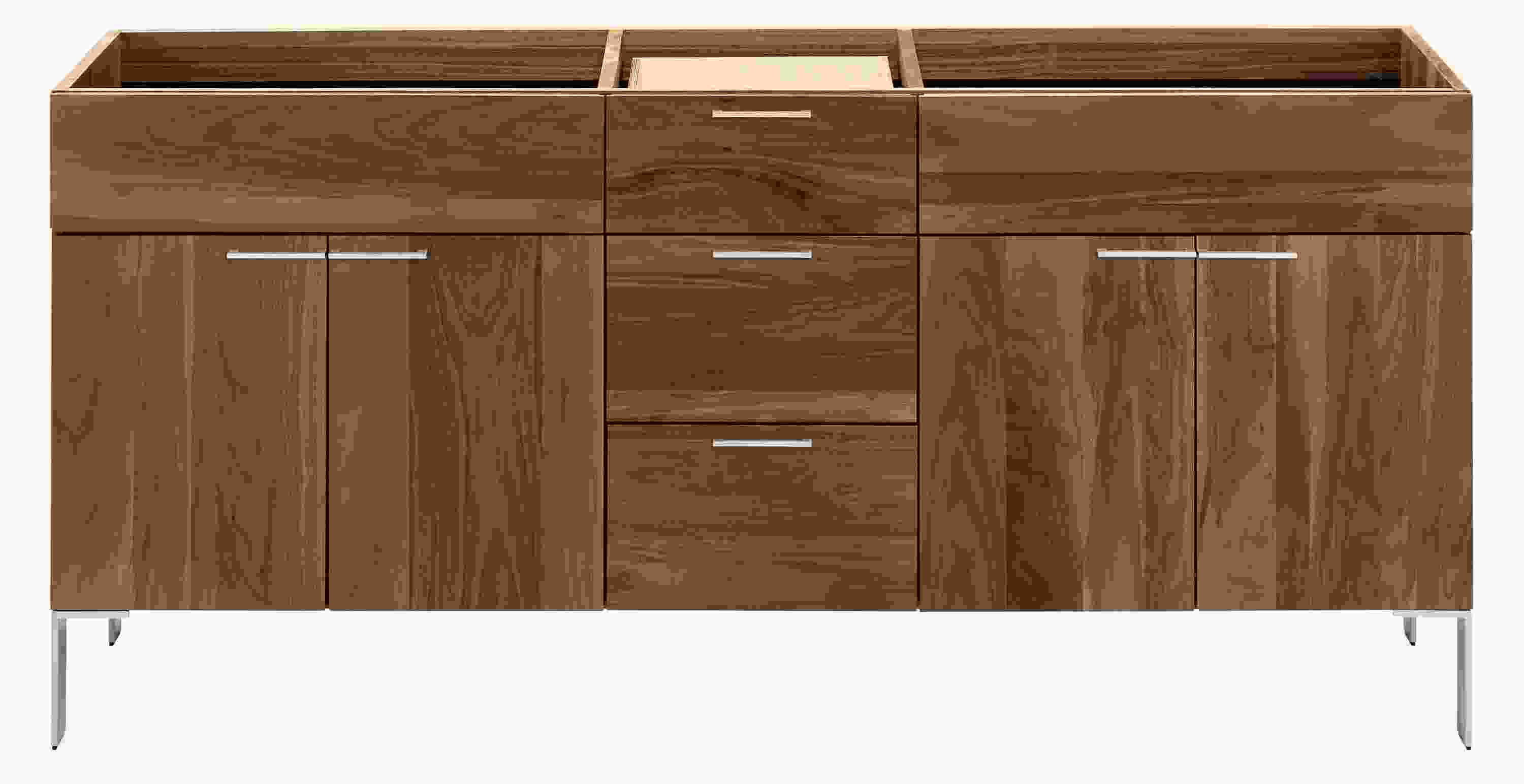 Front view of Kenwood 70.5w 21d 33.25h Bathroom Vanity Cabinet without Top.