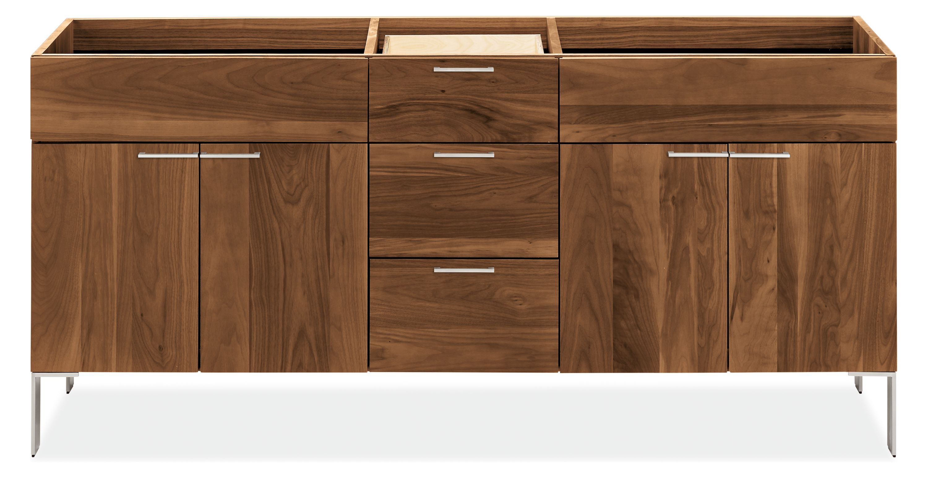 Front view of Kenwood 70.5w 21d 33.25h Bathroom Vanity Cabinet without Top.