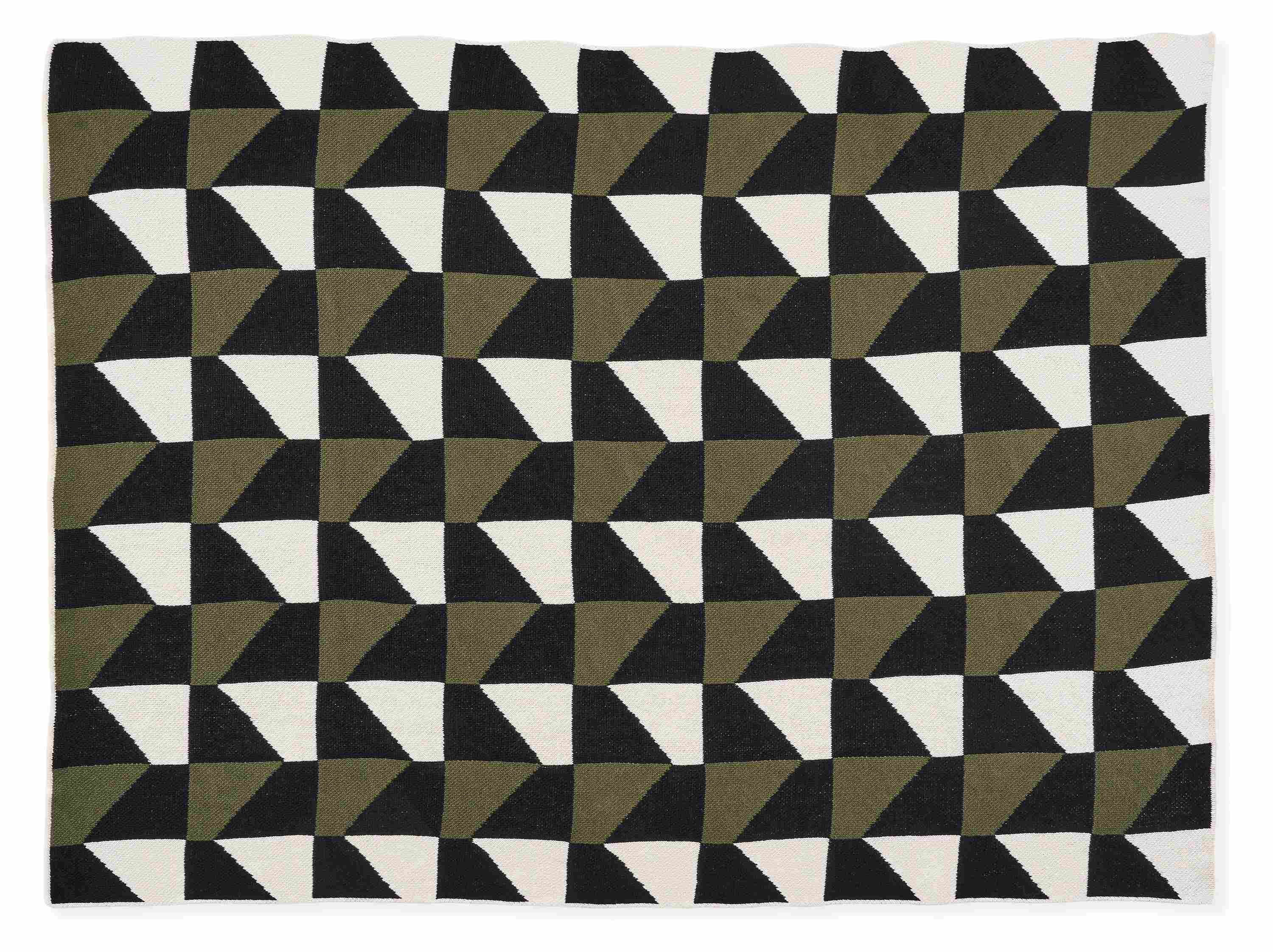 Overhead view of kepler throw blanket in olive.
