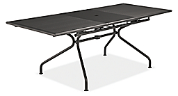 Open detail of Kona 63w 36d 30h Extension Table with One 20" Leaf in Graphite.