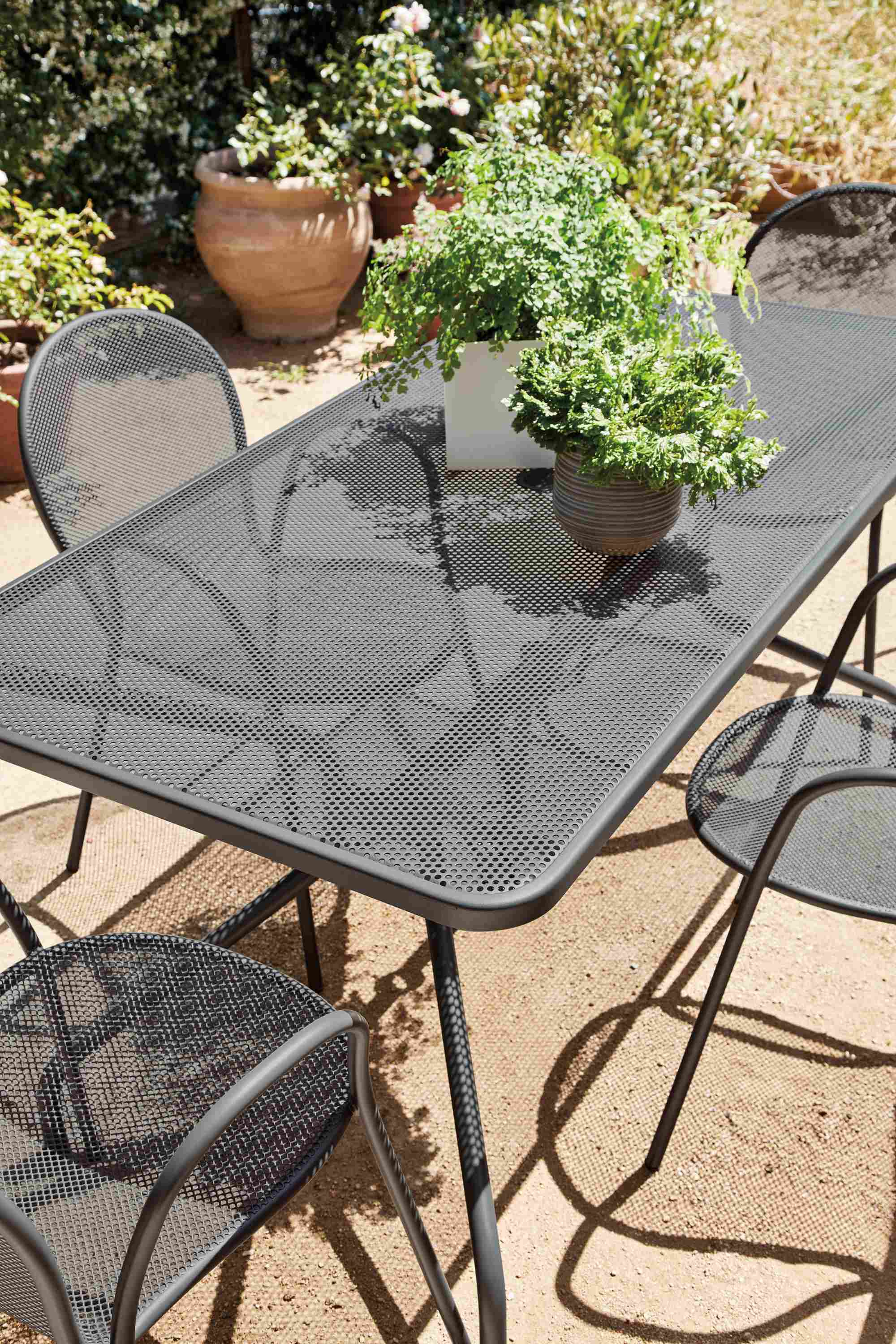 Patio with Kona table in graphite.