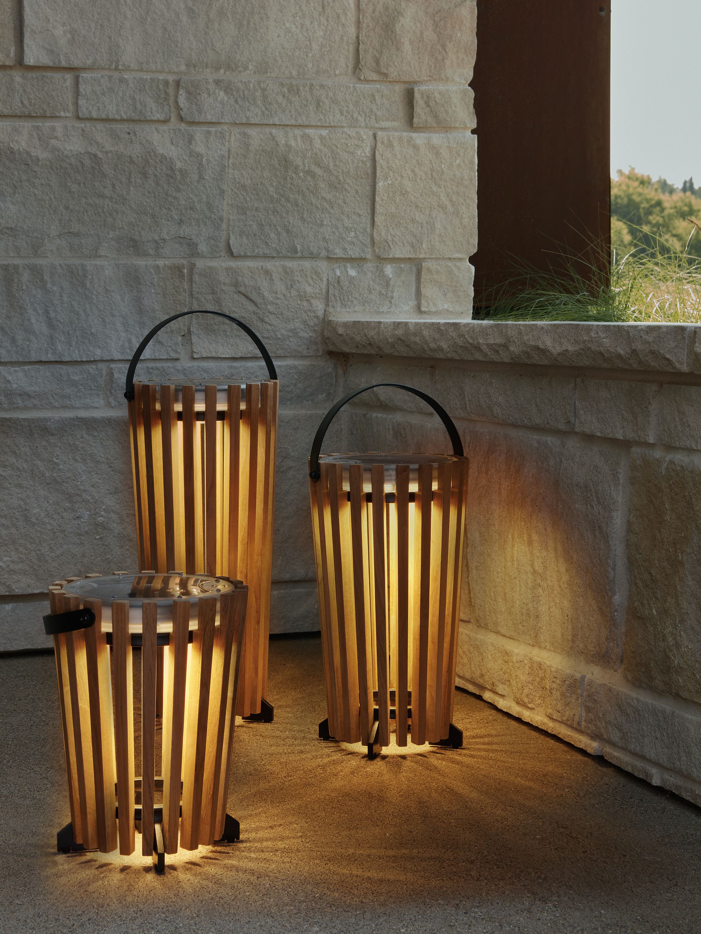 12"h, 16"h, and 20"h lanterns