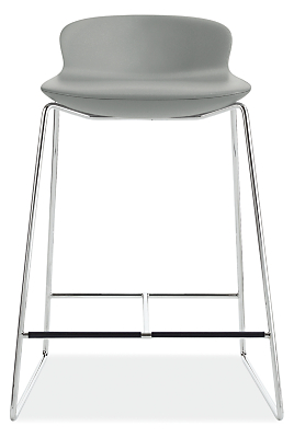 Front view of Leo Counter Stool in Grey.