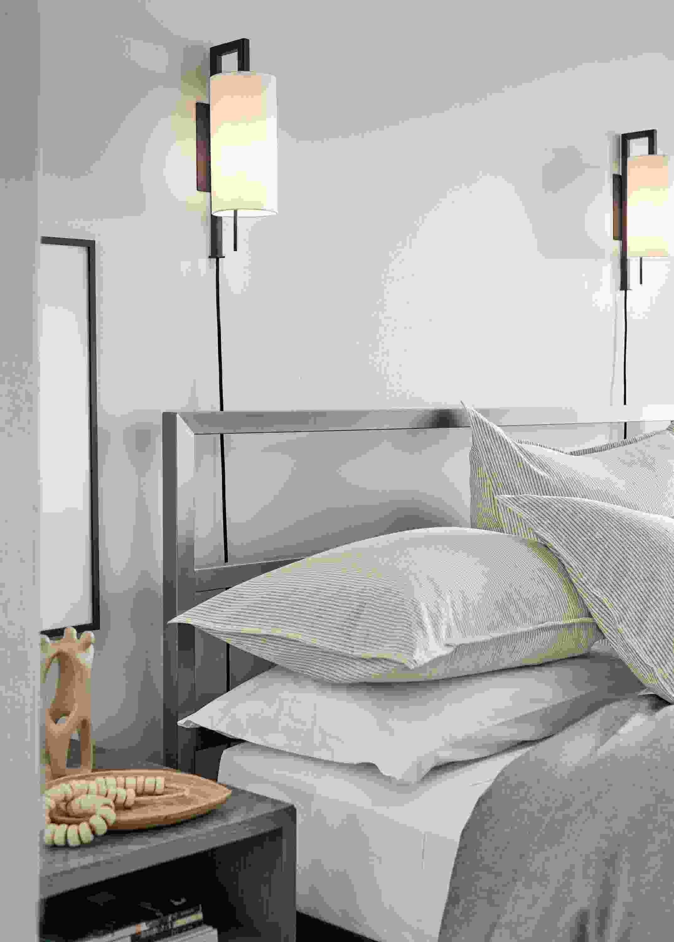 Detail of Leslie plug-in wall sconce.