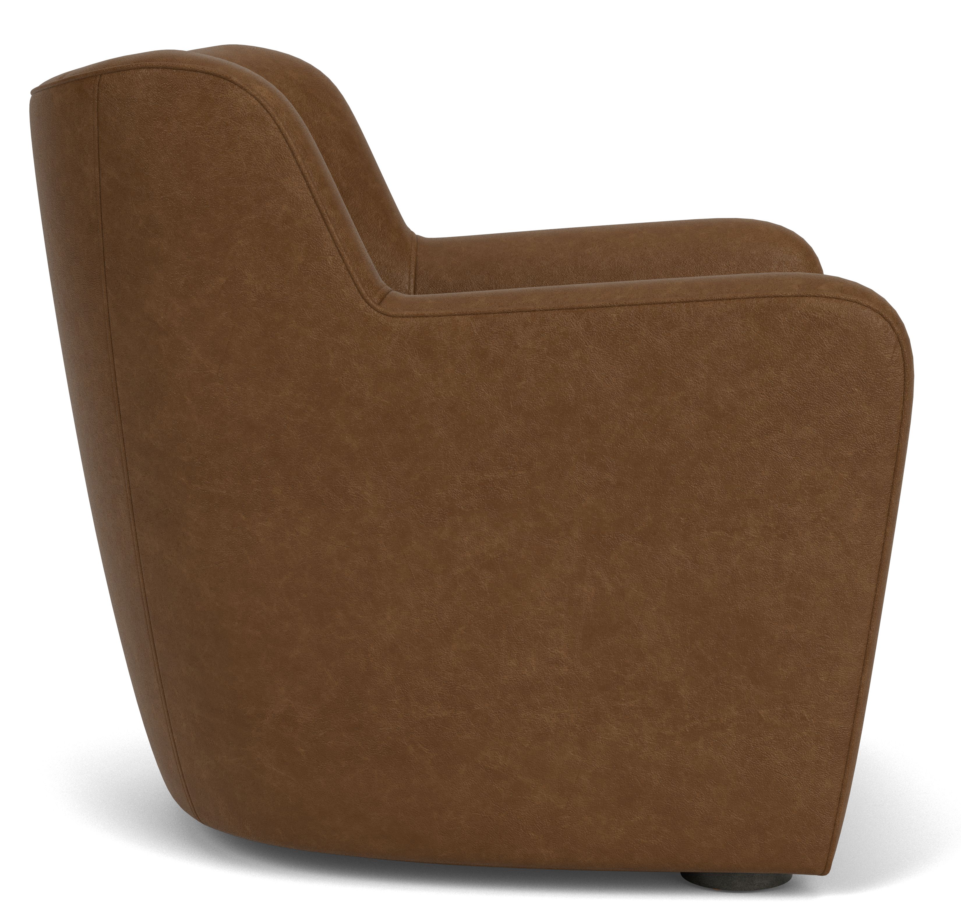 Front view of Lily Chair in Palermo bourbon leather.