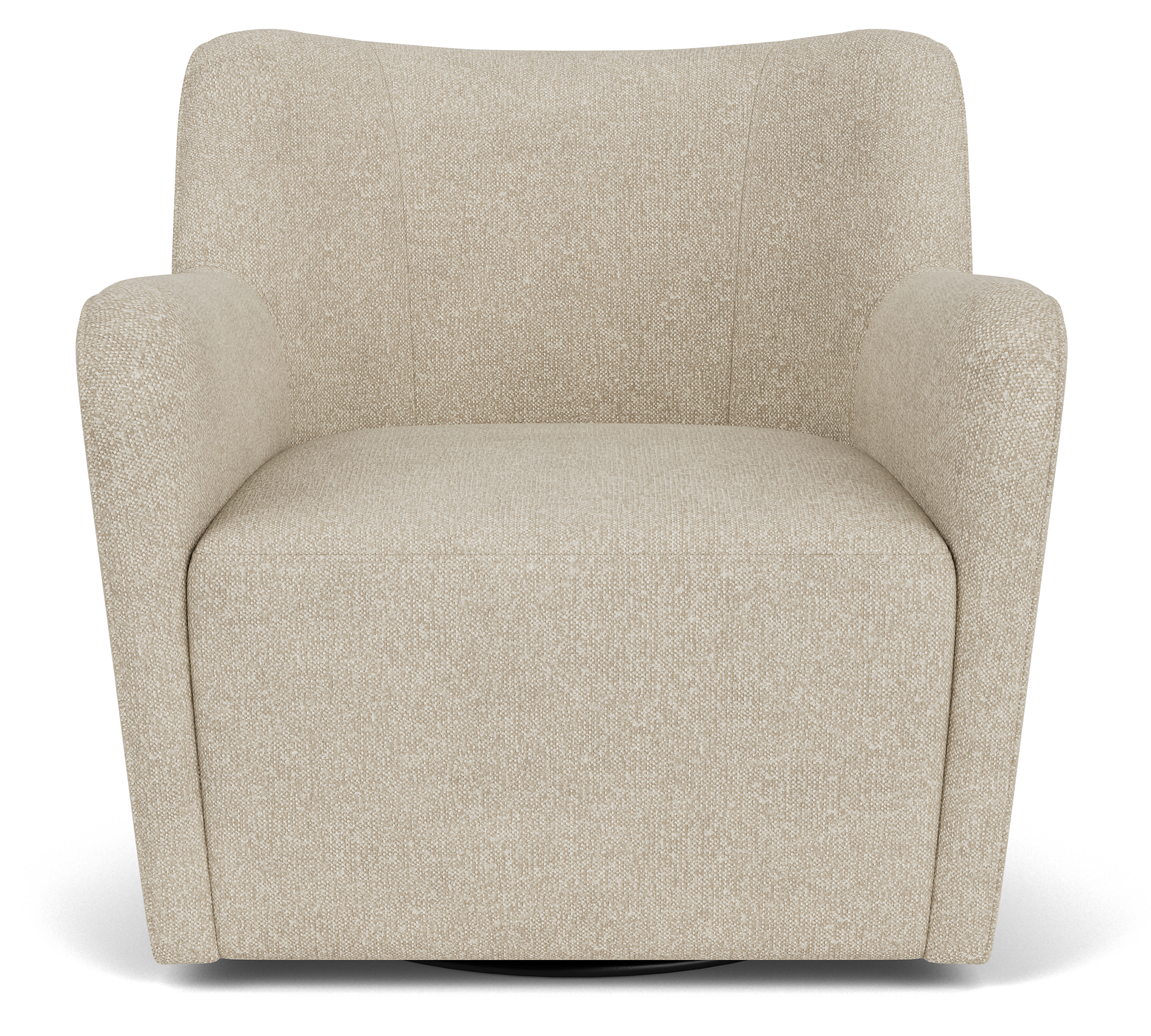 front view of Lily Swivel Chair in Conley Natural.