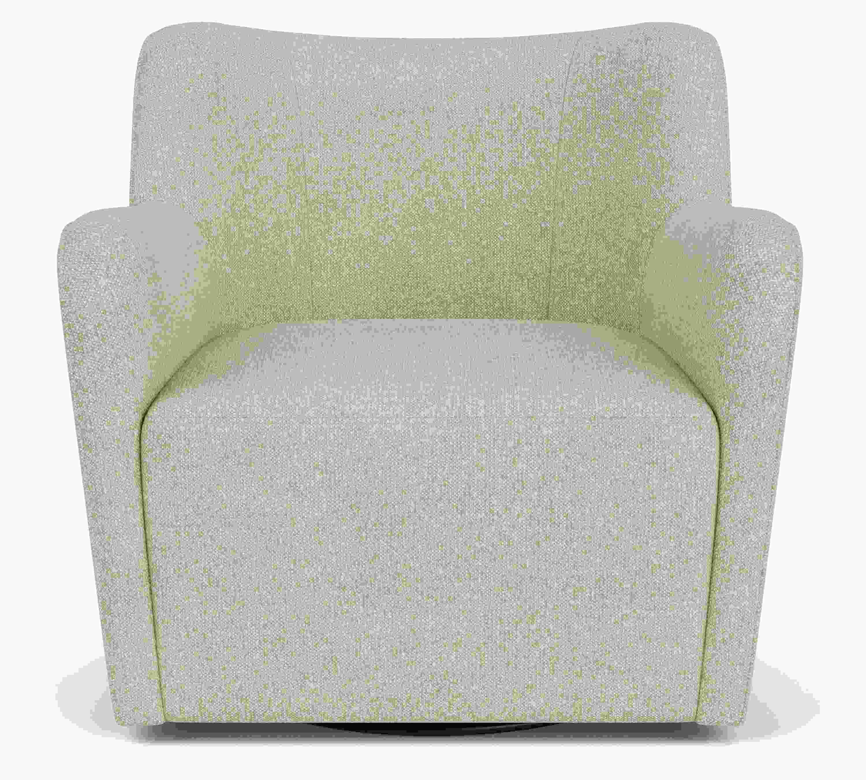 front view of Lily Swivel Chair in Conley Natural.