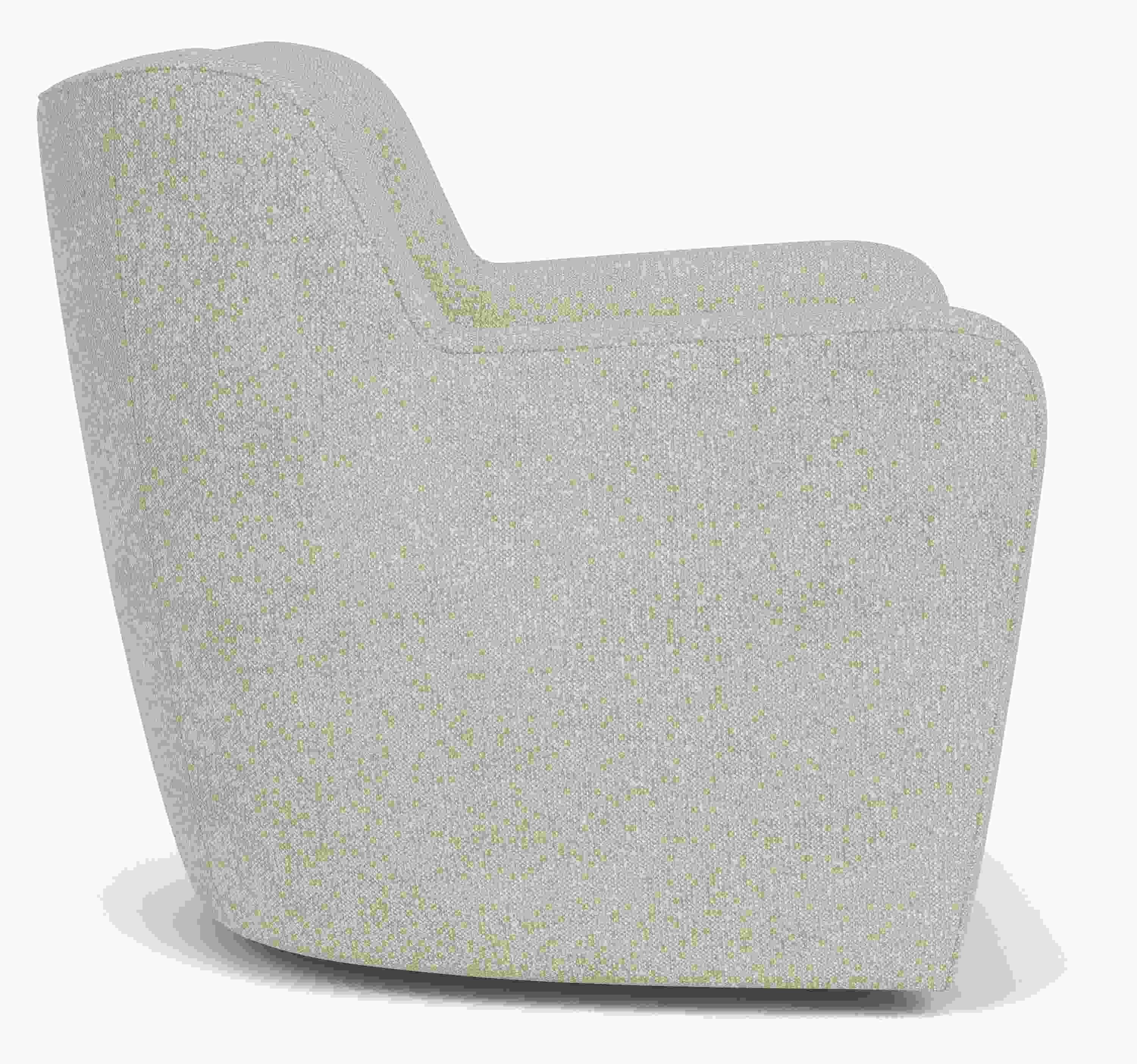 side view of Lily Swivel Chair in Conley Natural.