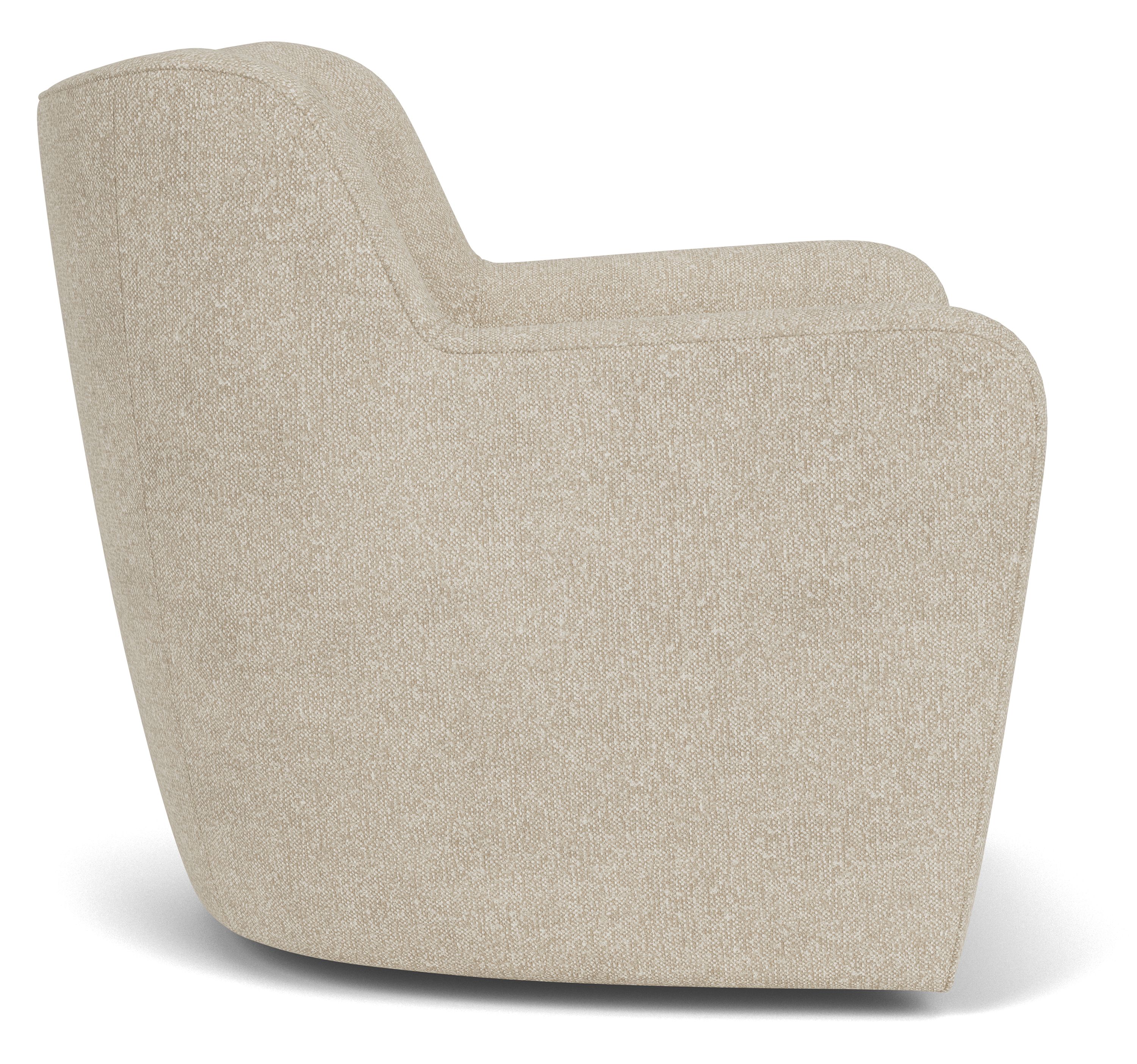 side view of Lily Swivel Chair in Conley Natural.