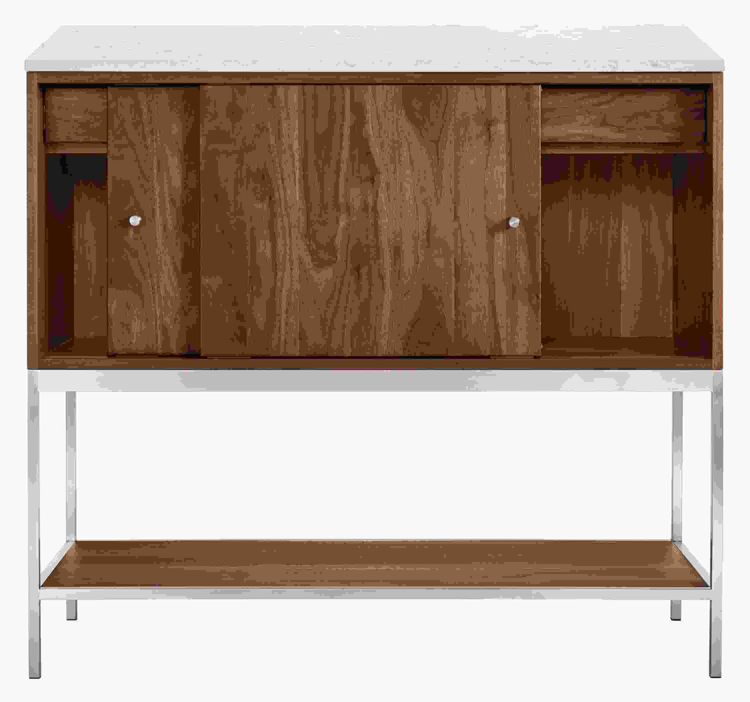 Open detail of Linear 48w 18d 42h Storage Cabinet.