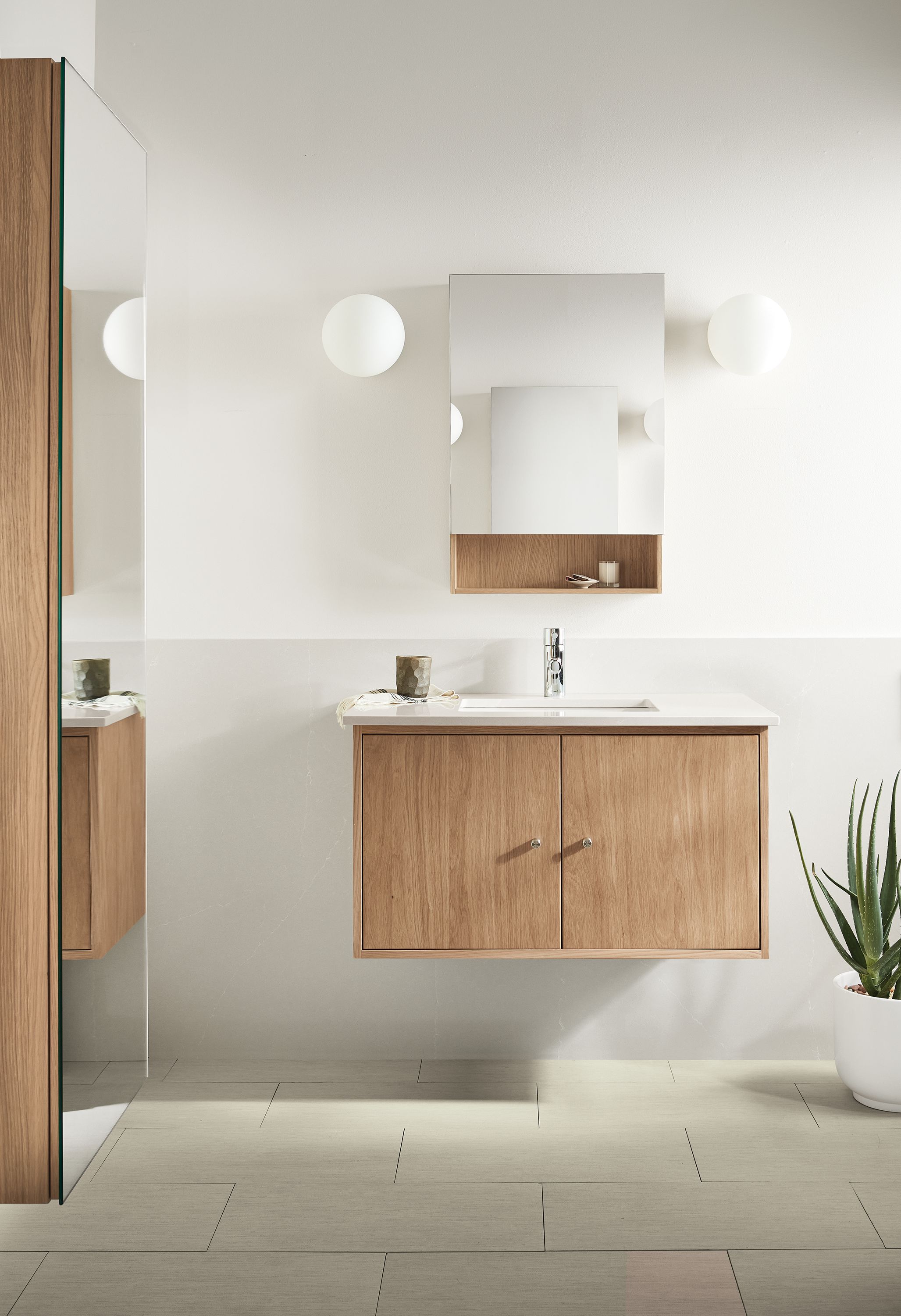 20w 5.5d 30h Medicine Cabinet in oak with rye stain