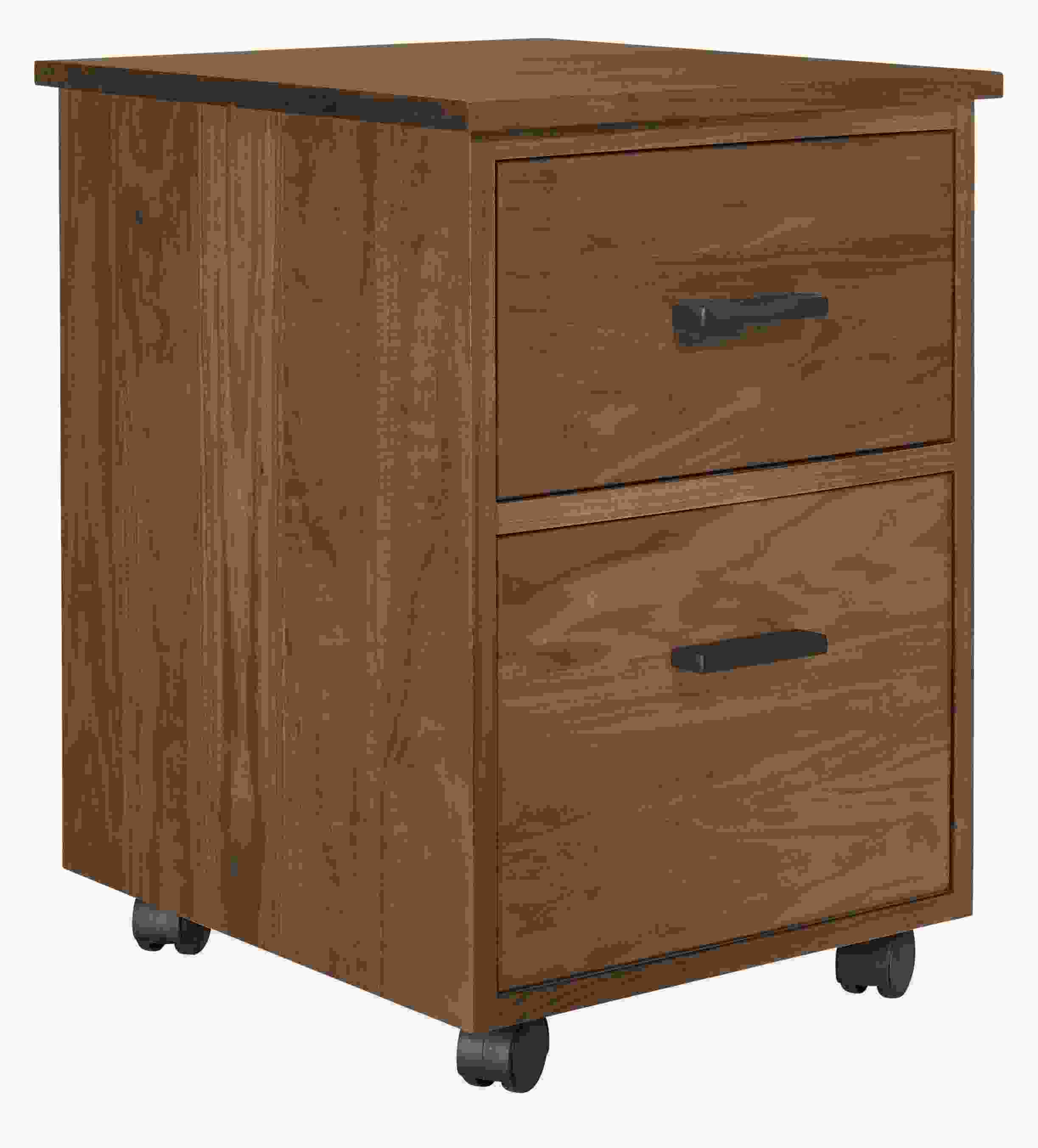 Angled view of Linear 18-wide Two-Drawer Rolling File.