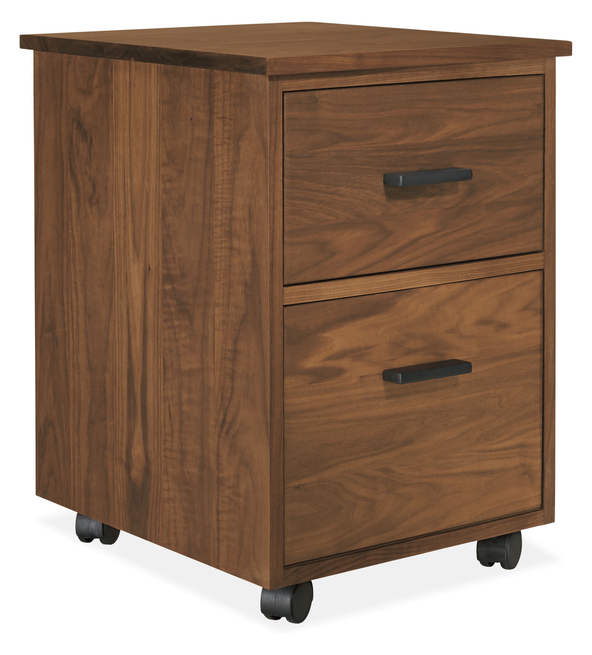 Angled view of Linear 18-wide Two-Drawer Rolling File.