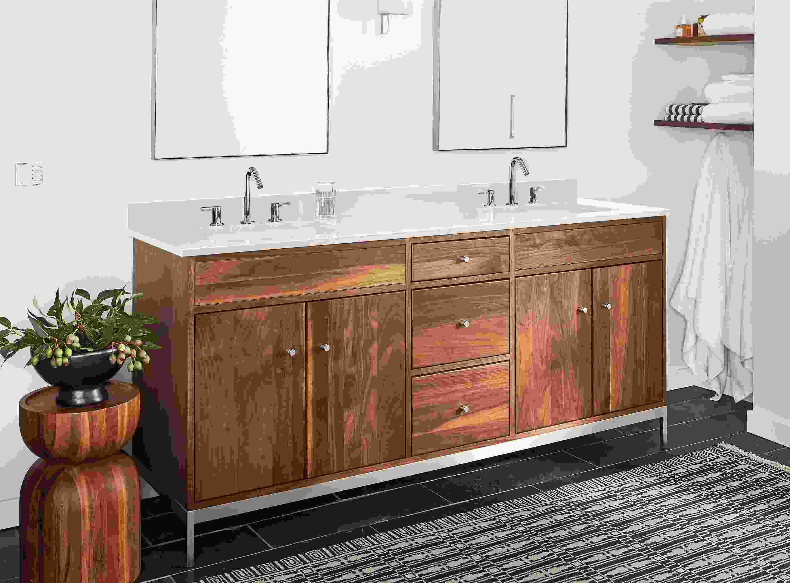 Linear Walnut Vanity