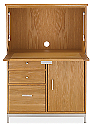 Open detail of Linear 35w 23d 51h Office Armoire with One File Drawer.