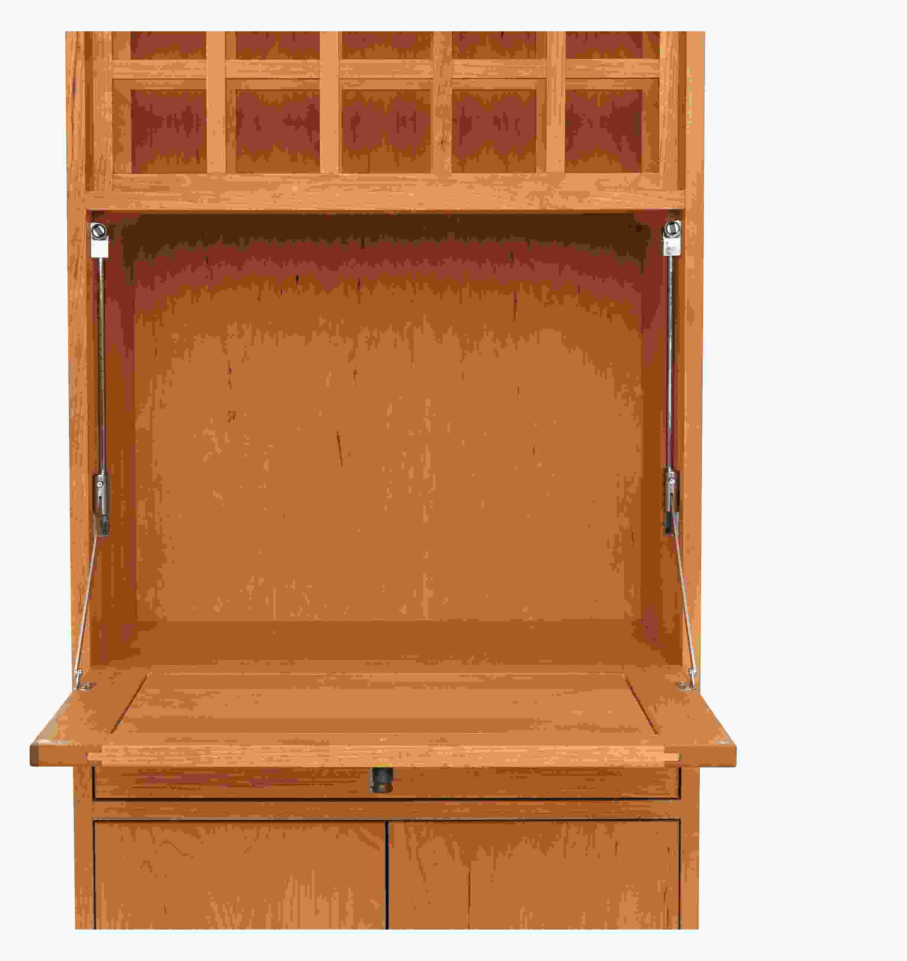 Detail of Linear Custom Drop-Down Door - Open.
