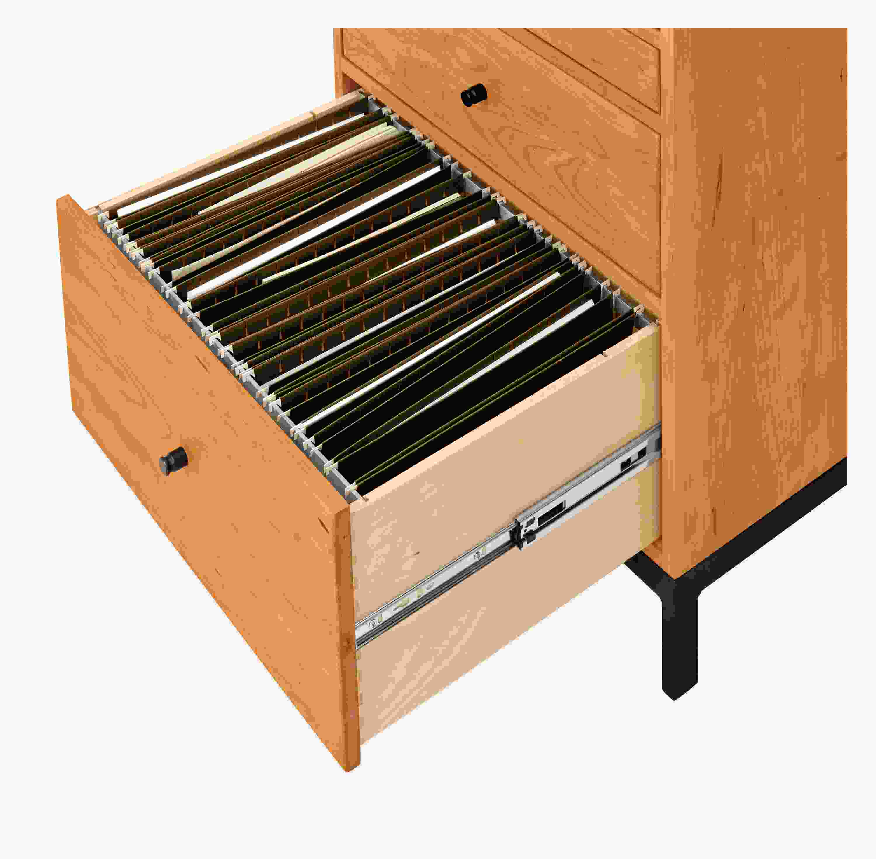 Detail of Linear Custom File Drawers - File Hang Bars Detail.