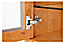 Detail of Linear Custom Doors Open Detail - Hinge Detail.