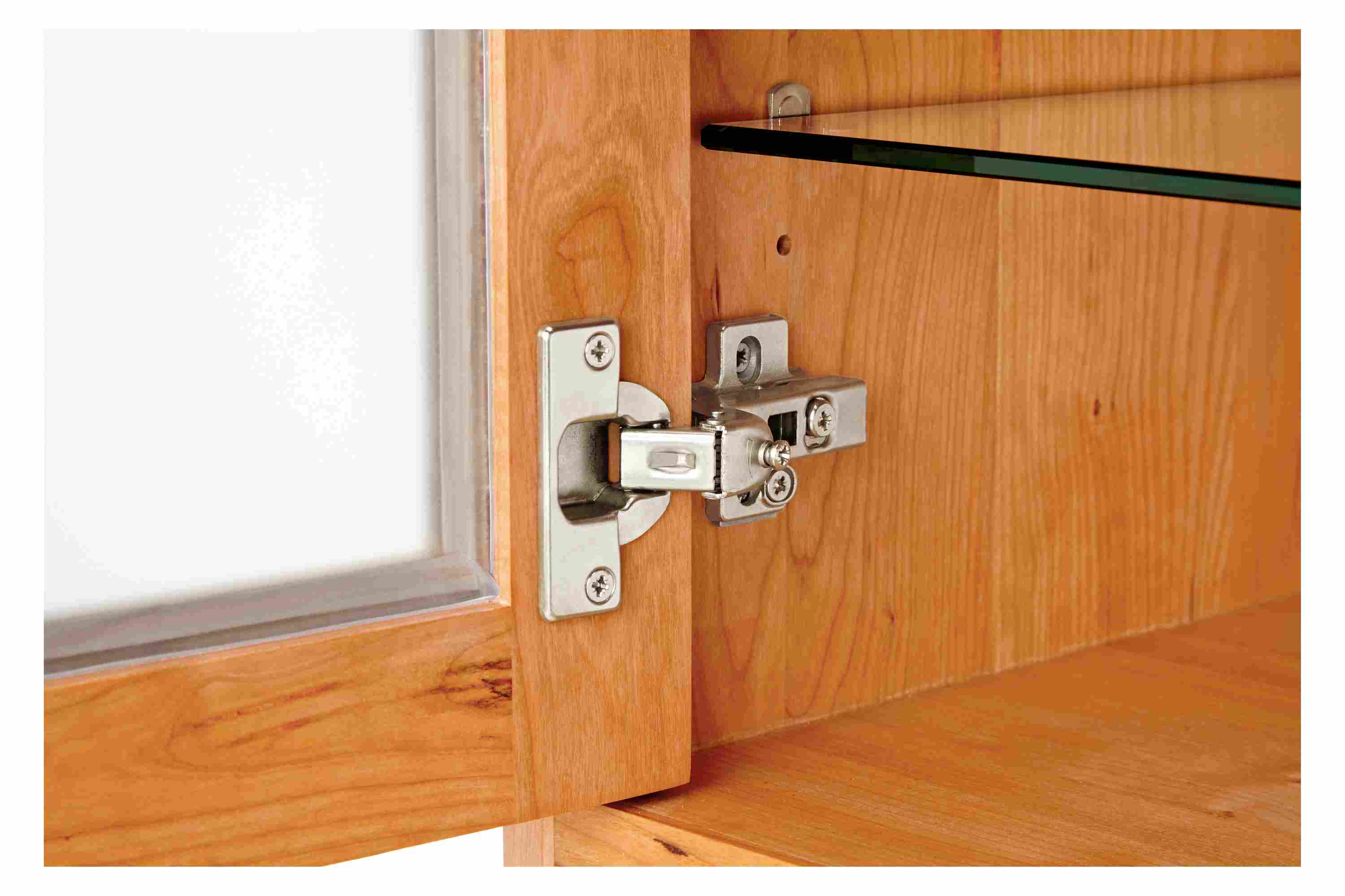Detail of Linear Custom Doors Open Detail - Hinge Detail.