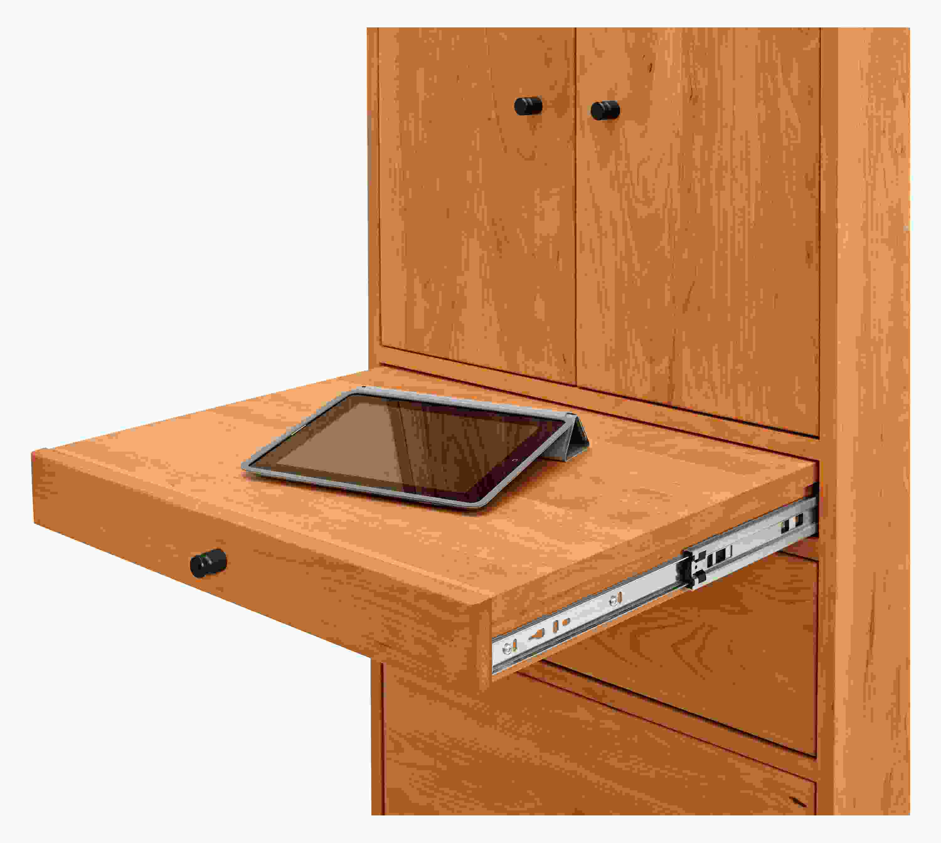 Detail of Linear Custom Pull-out work surface.