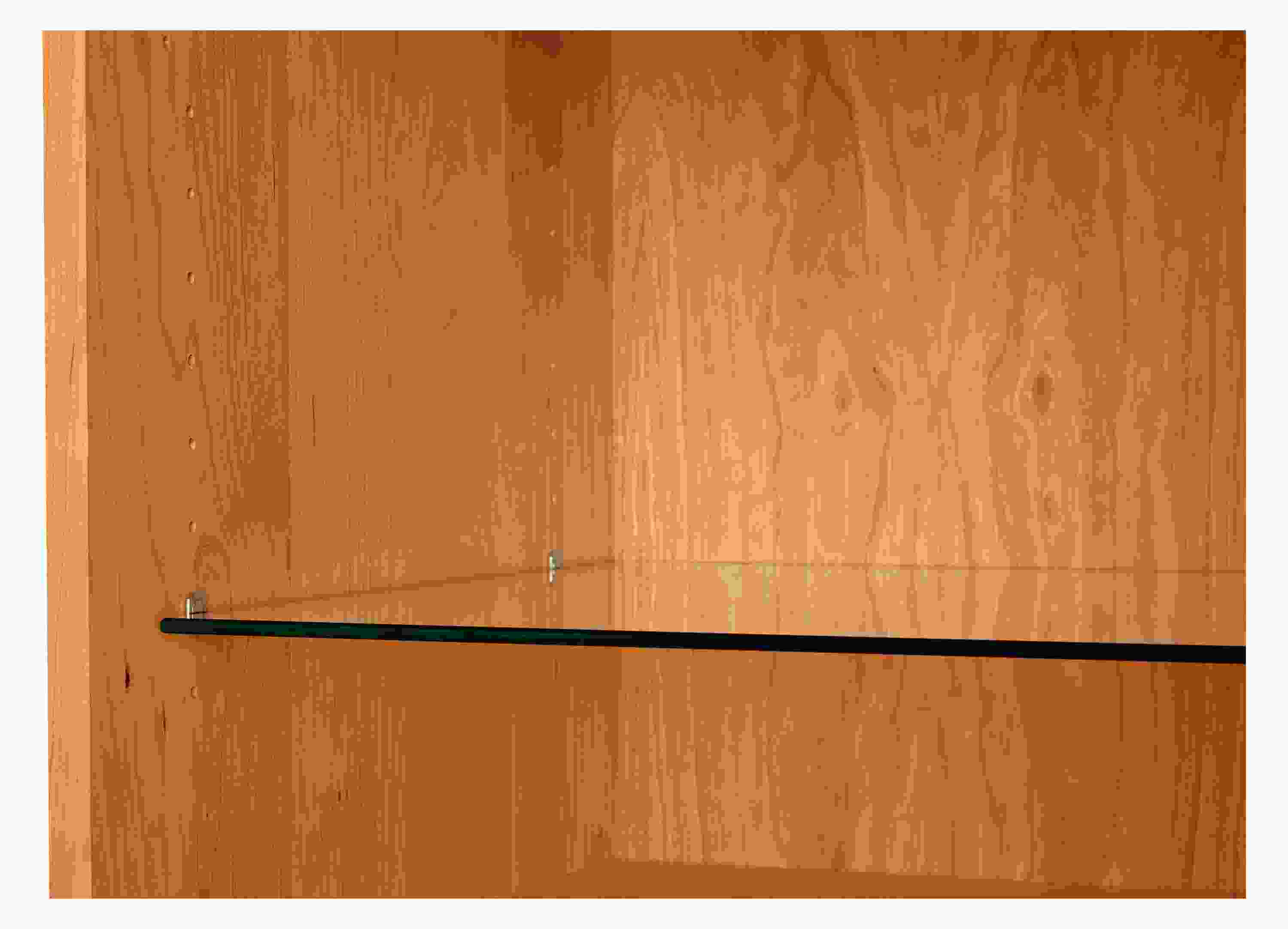 Detail of Linear Custom Shelf Hole Spacing.