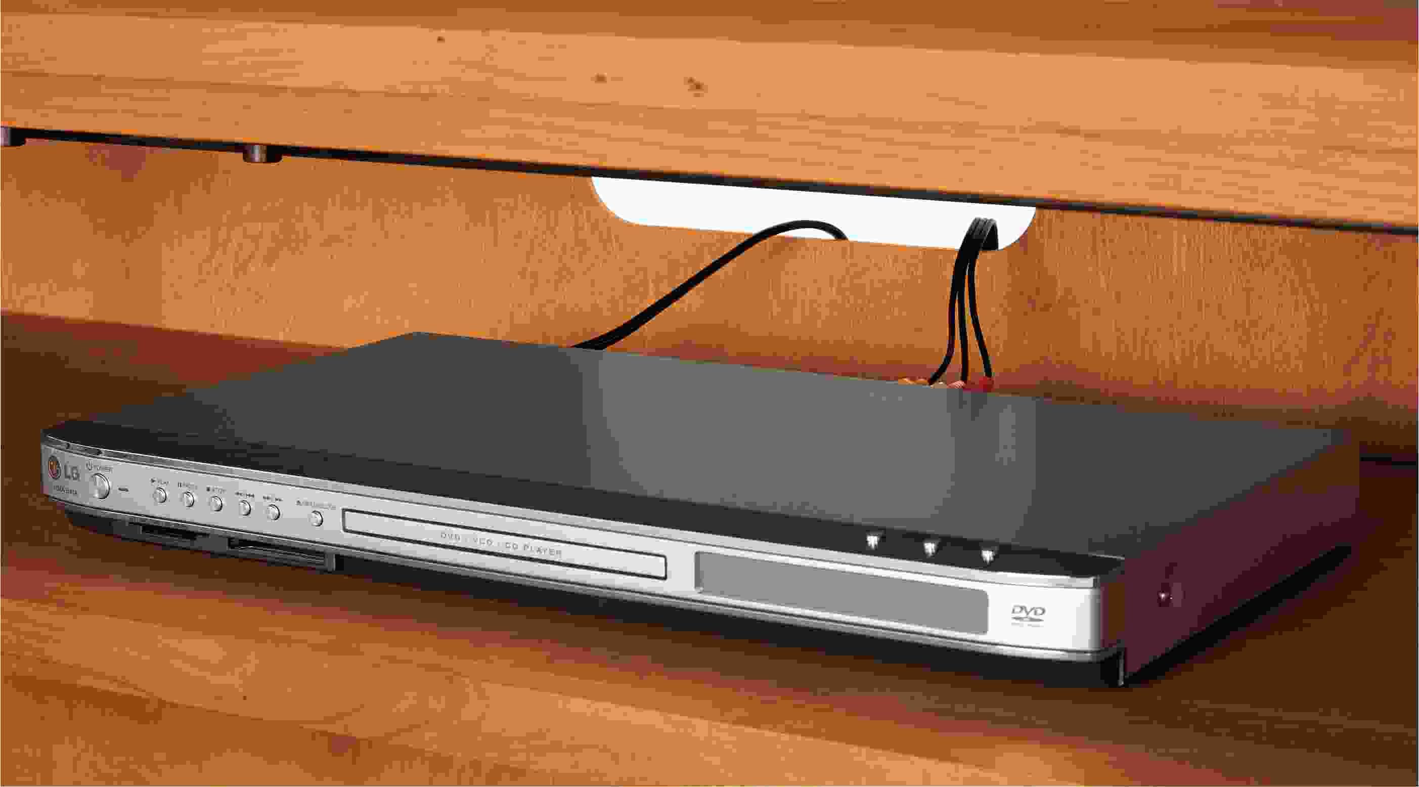 Detail of Linear custom wire management.