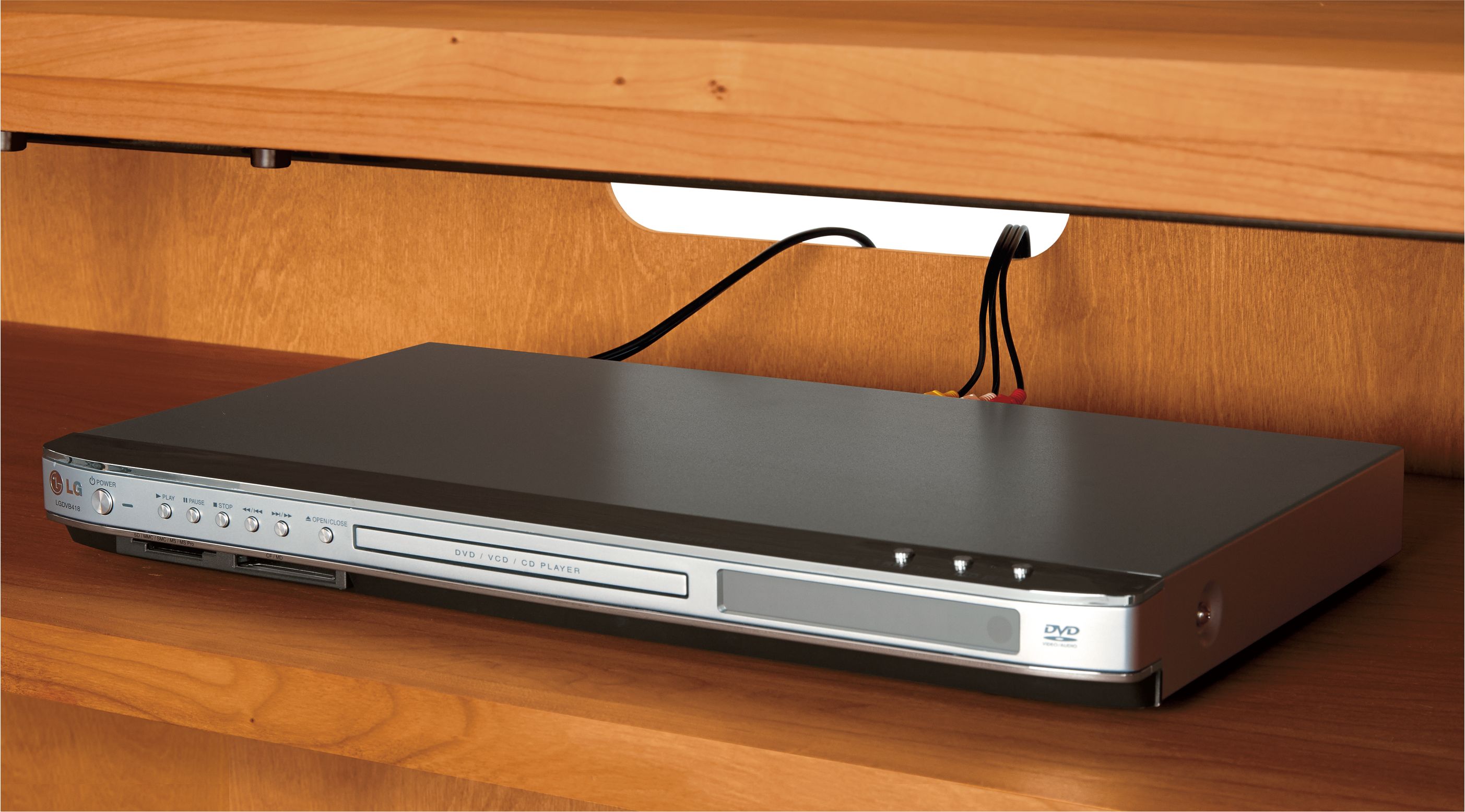 Detail of Linear custom wire management.