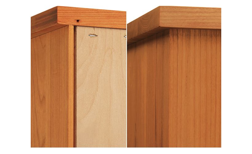 Detail of Linear Modular Custom Cabinet Back.